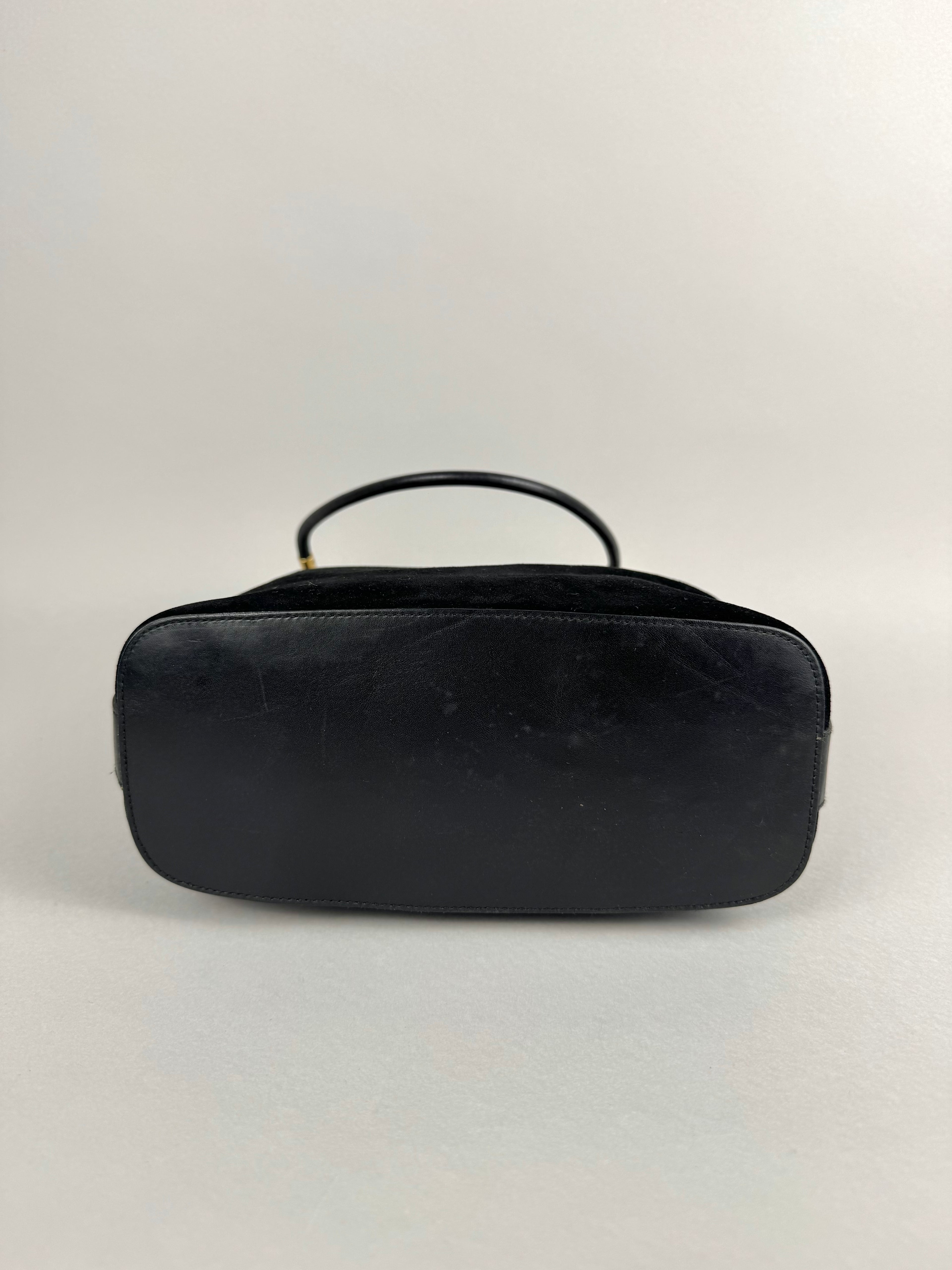 Gucci Black Suede Leather Shoulder