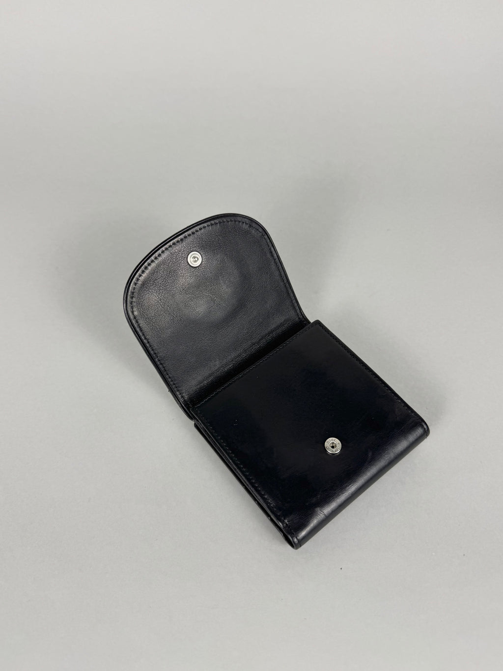 Christian Dior Logo Black Leather Wallet