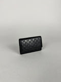 Gucci Embossed Monogram Black Leather Card/Key Holder