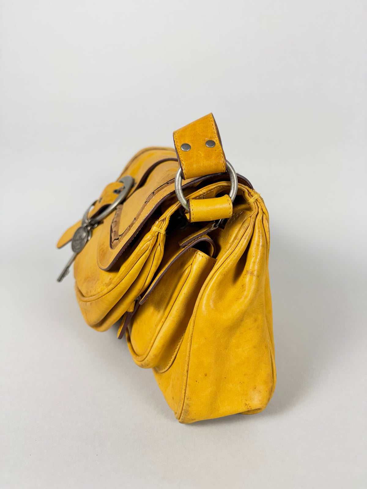 Christian Dior Gaucho Double Leather Yellow