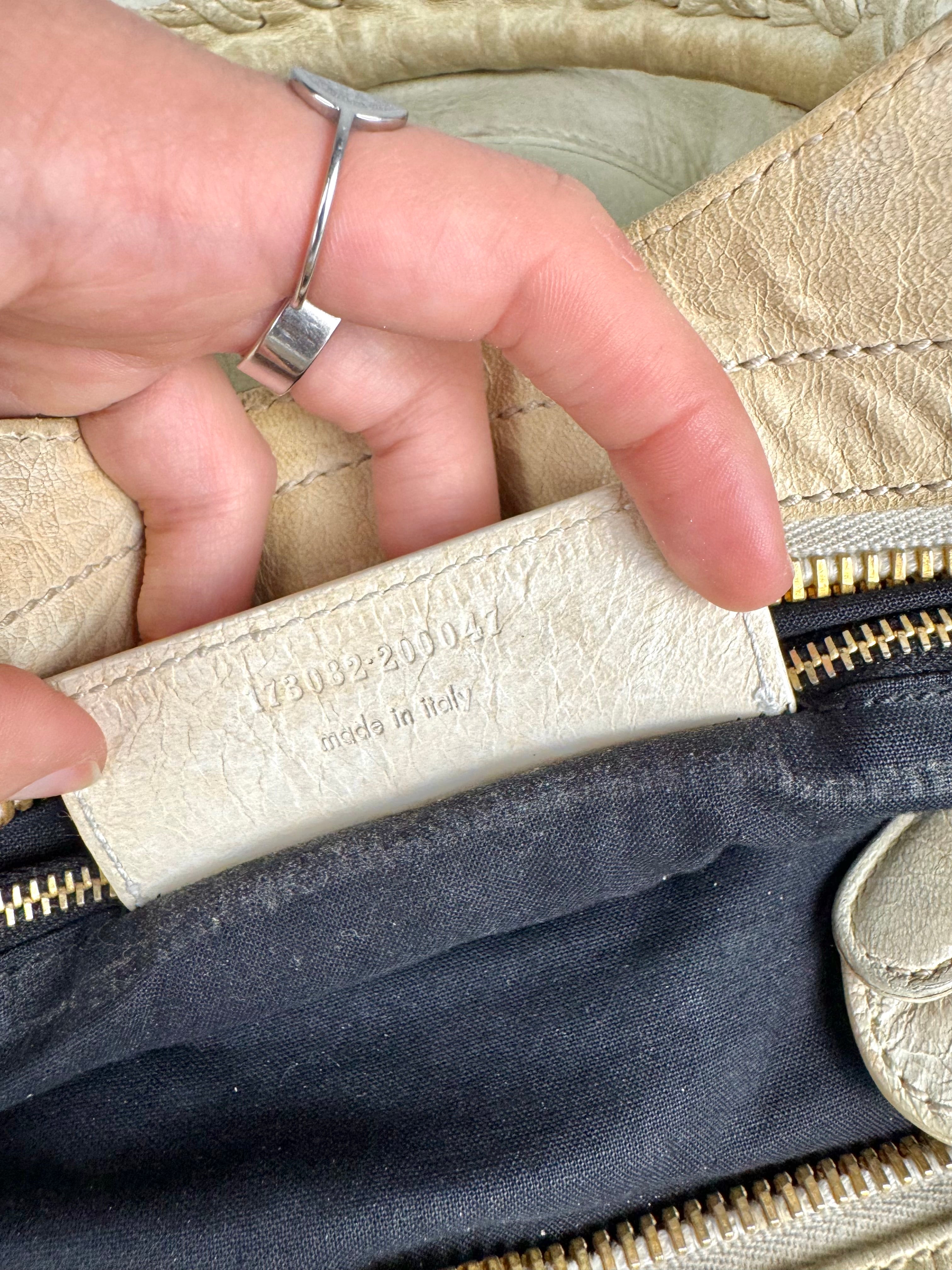 Balenciaga Sahara Lambskin Leather Gold Part Time 21 Bag