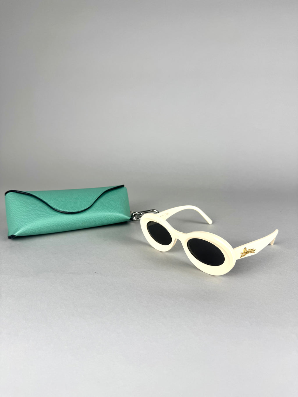 Loewe Loop Oversized Round Frame White Sunglasses