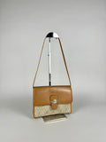Christian Dior 20th Century Honeycomb Leather and Canvas