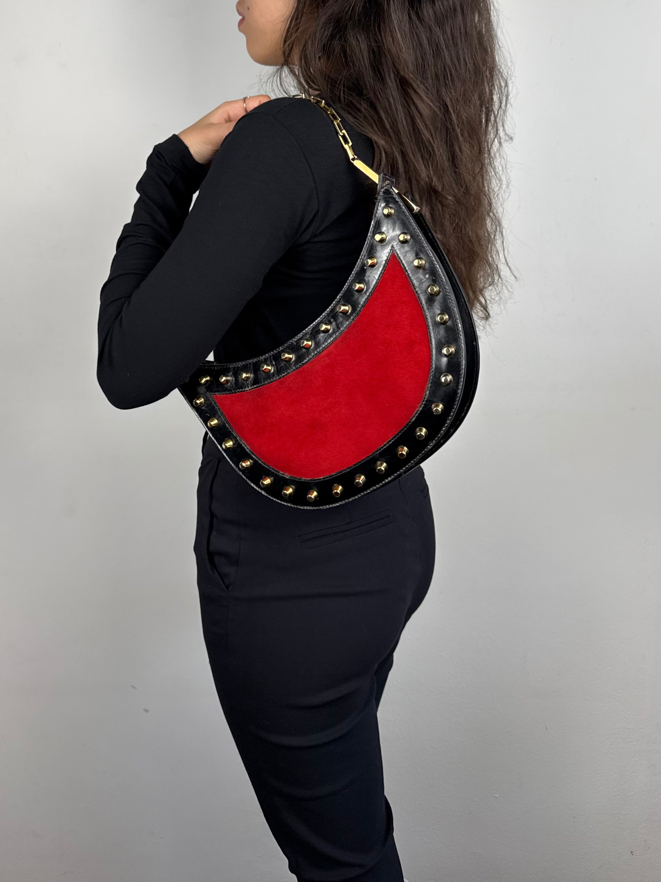 Fendi Studded Leather Red