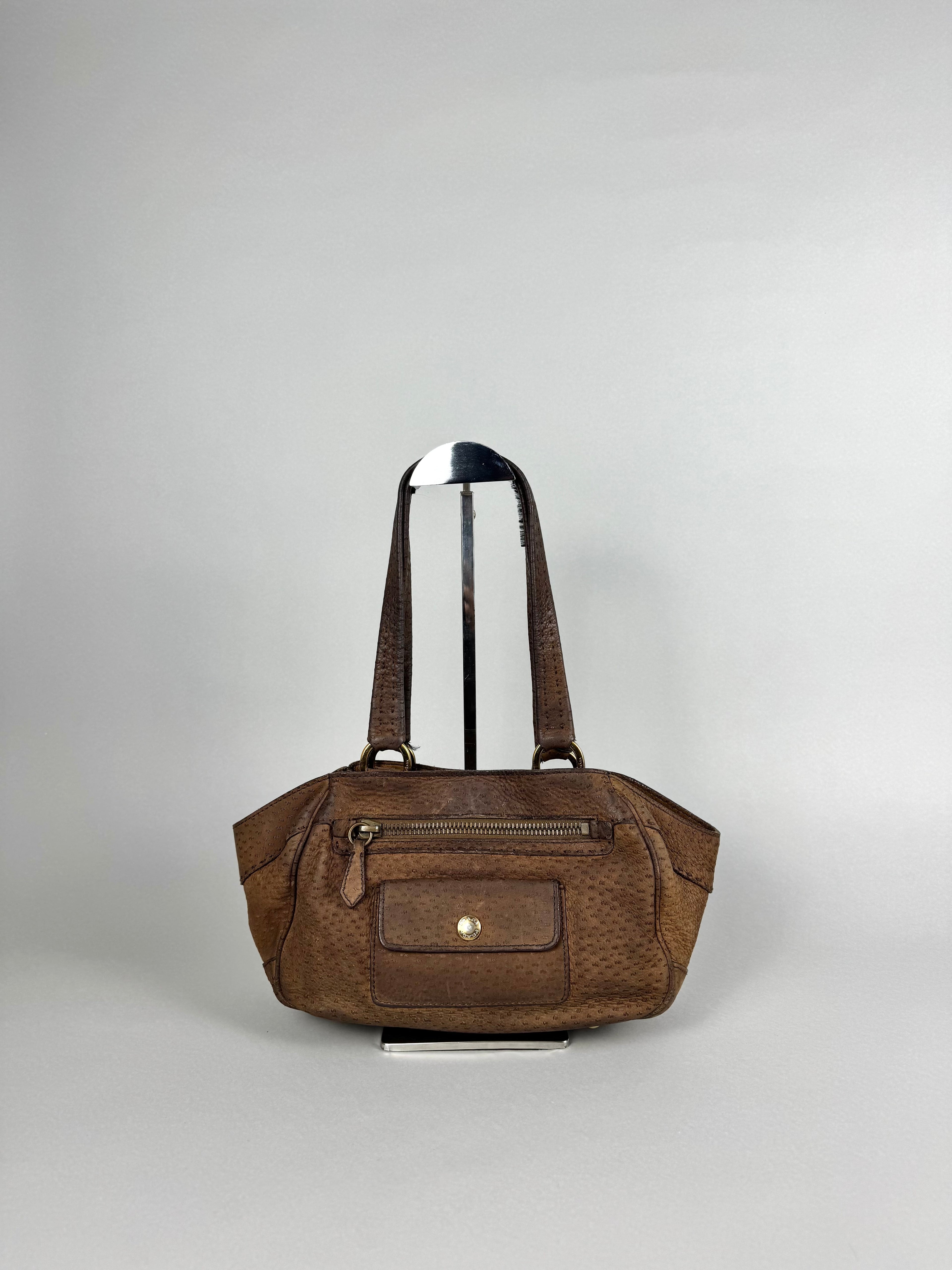 Prada Tessuto Cervo Lux Leather Brown