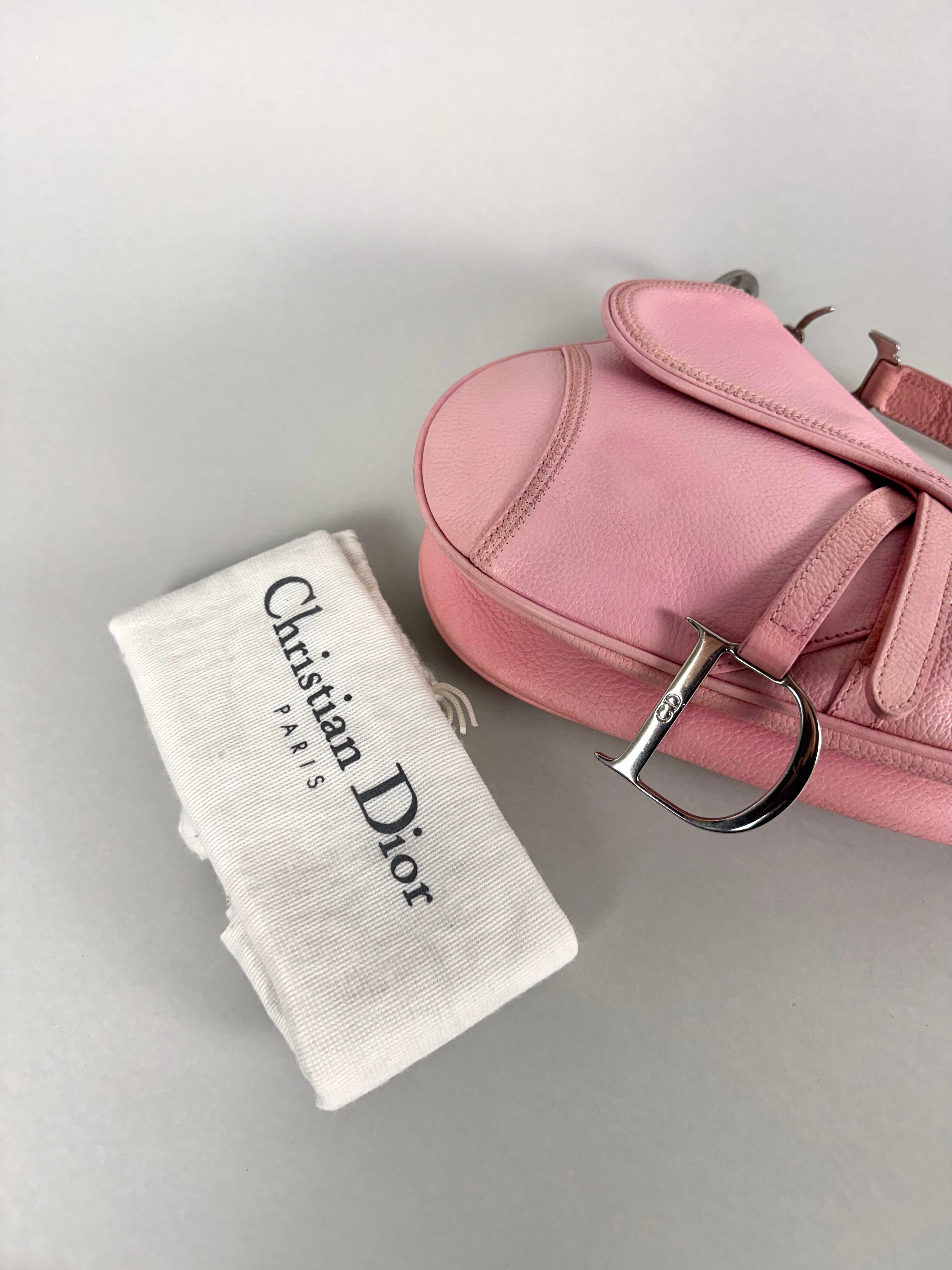 Christian Dior Saddle Pink Leather