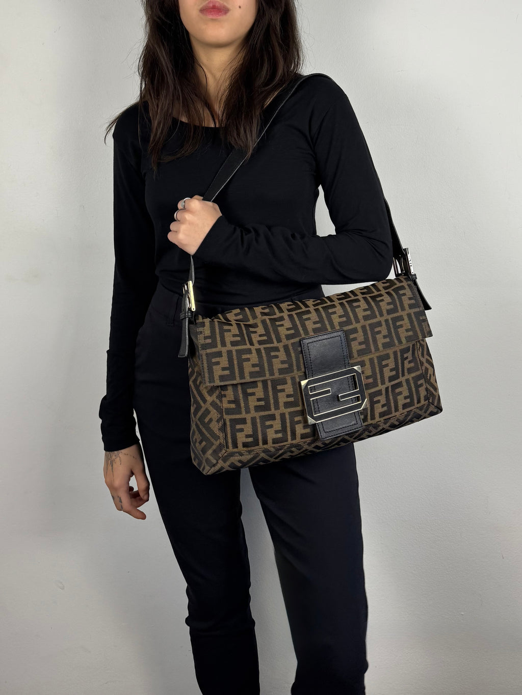 Fendi Maxi Monogram Zucca Baguette