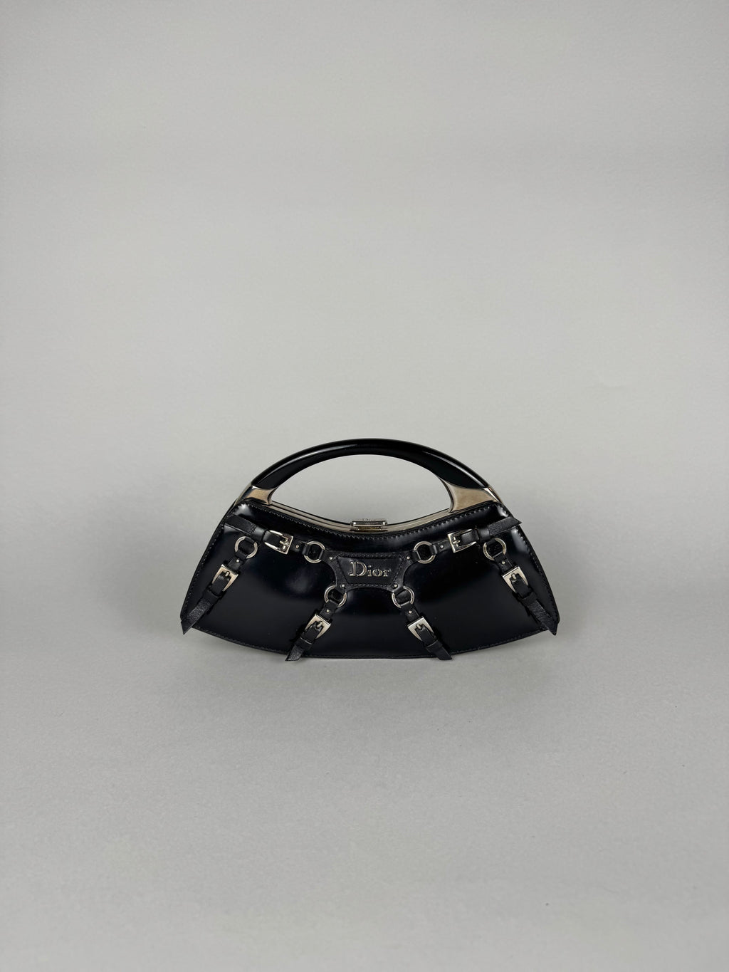 Christian Dior Bondage Black Leather