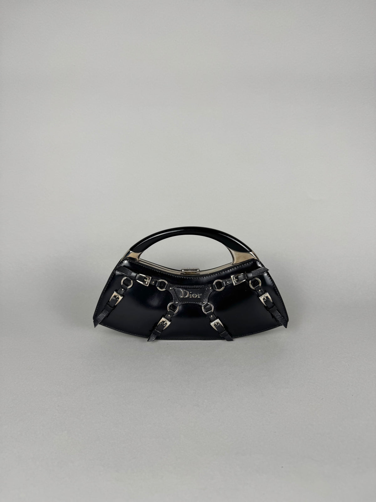 Christian Dior Bondage Black Leather