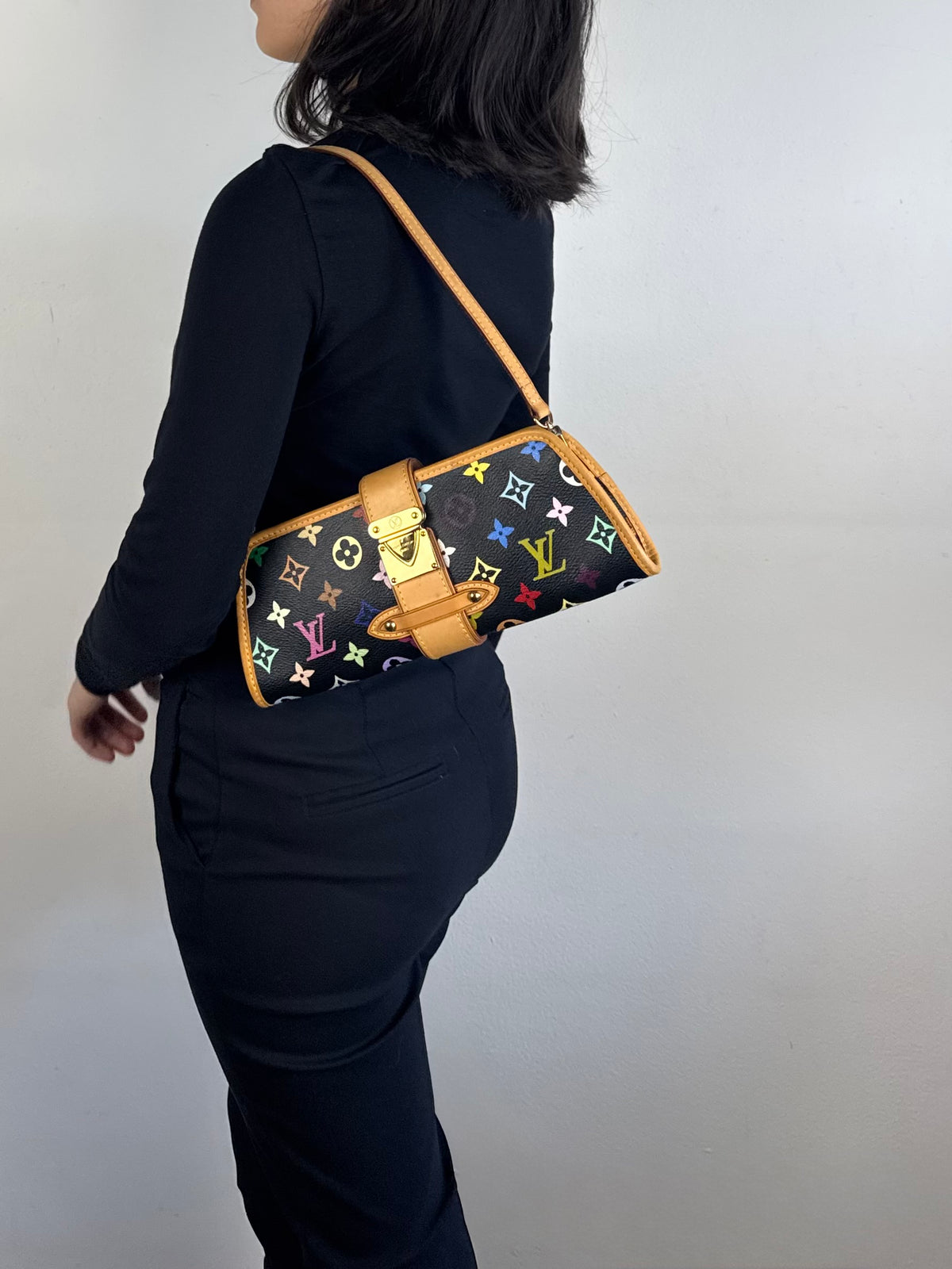 Louis Vuitton Shirley Monogram Multicolor Black