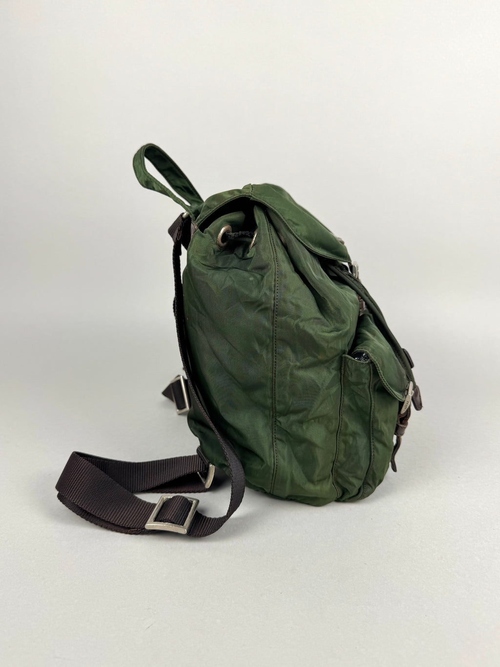 Prada Nylon Green Backpack Small