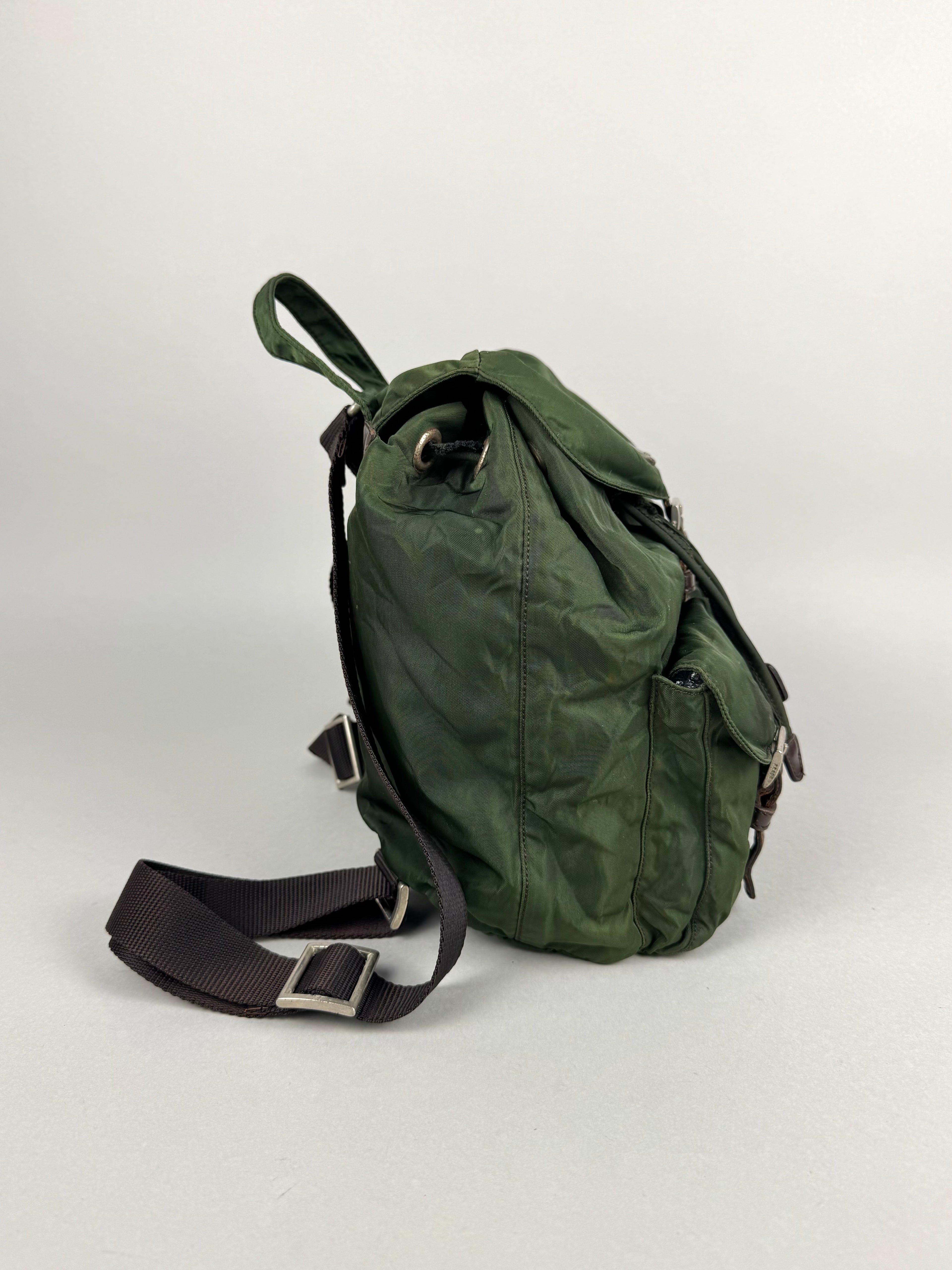 Prada Nylon Green Backpack Small