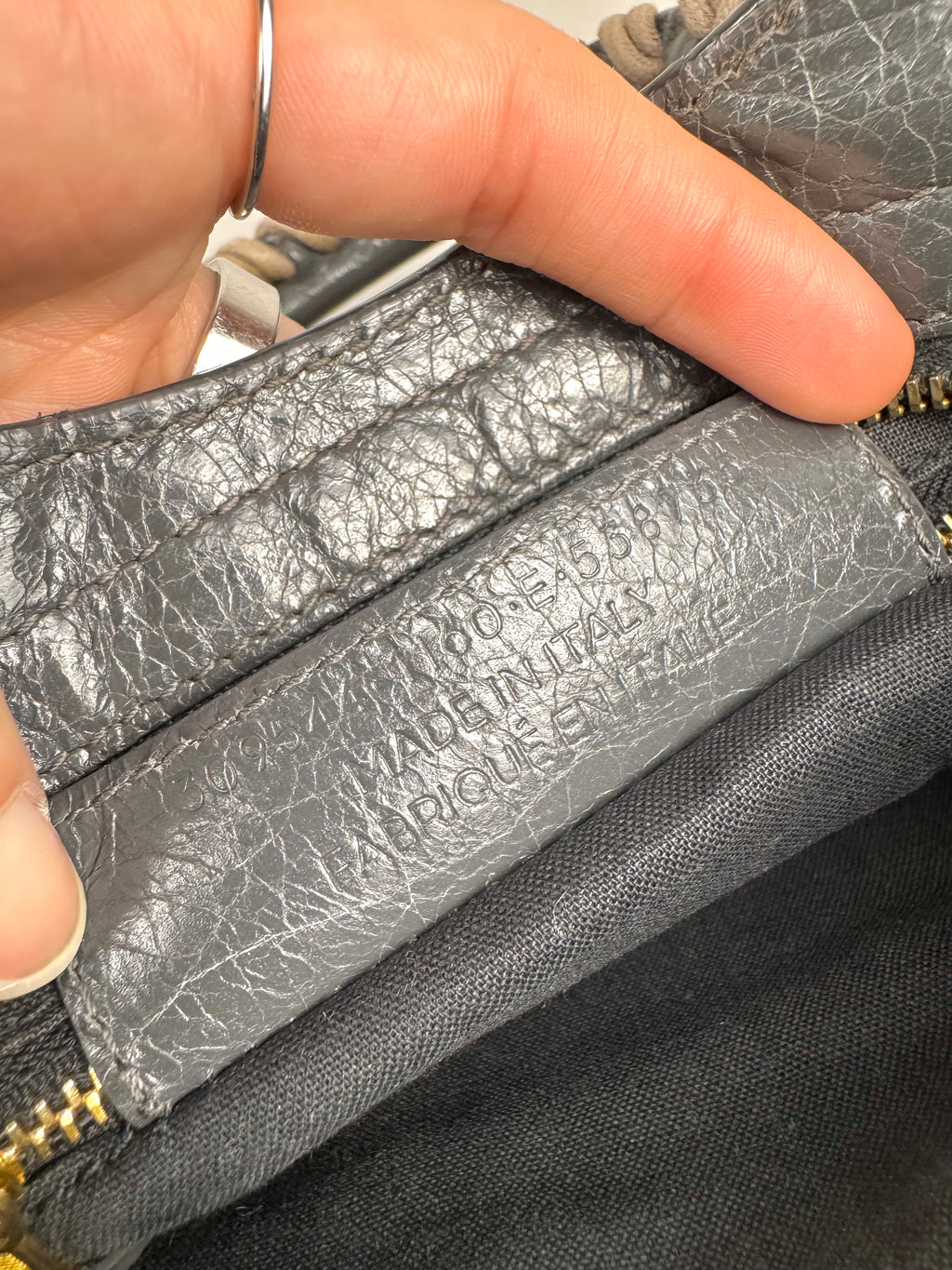 Balenciaga Agneau Mini City Gray Leather