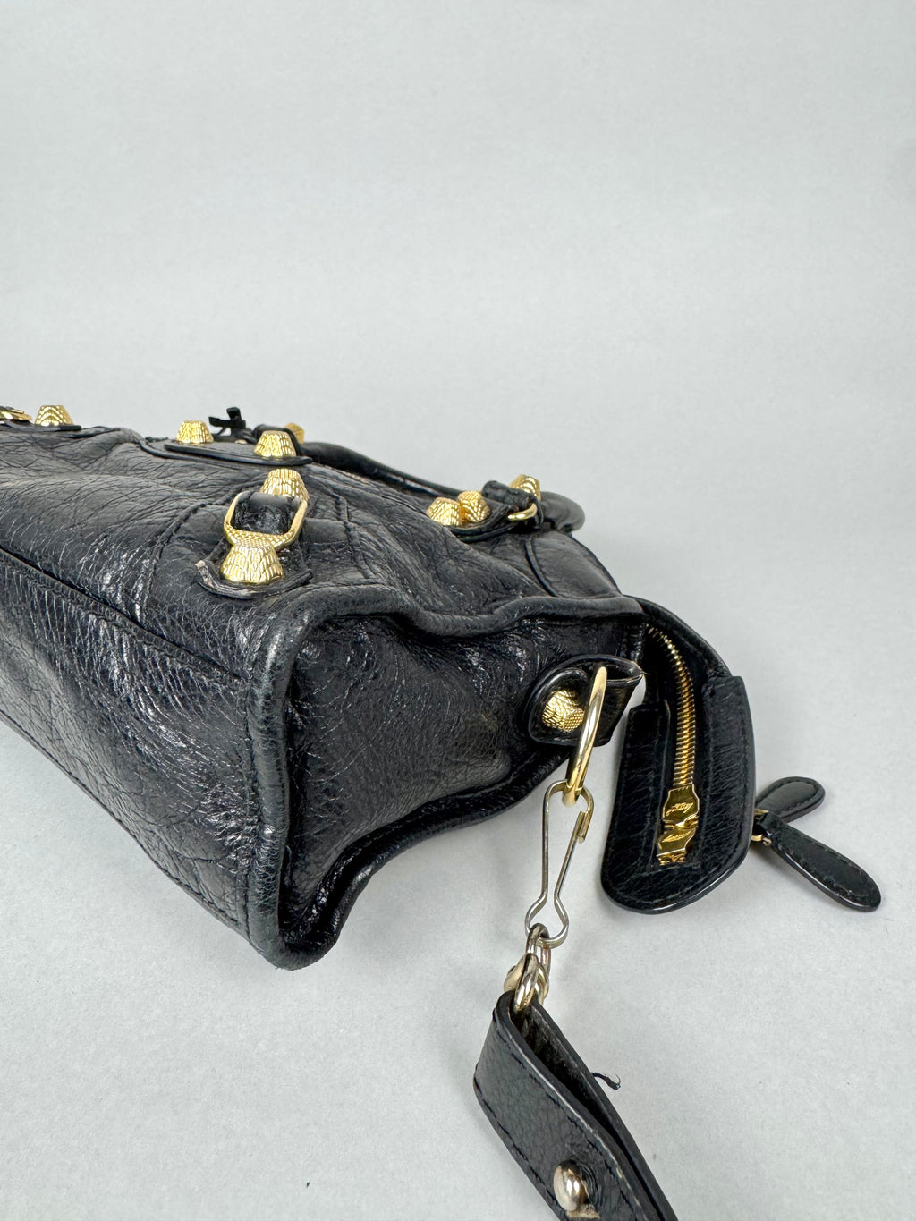 Balenciaga Agneau Mini City Black Leather