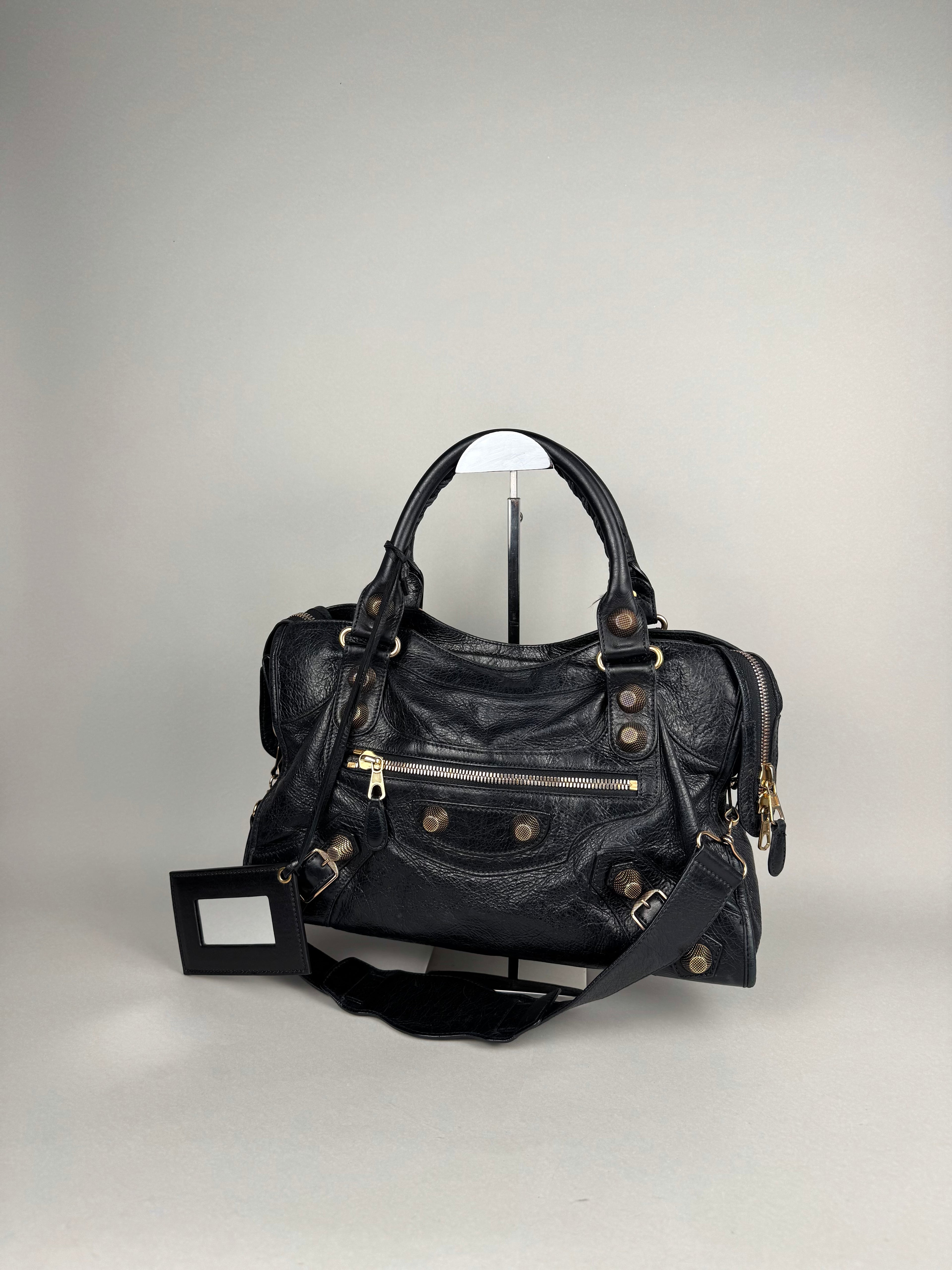 Balenciaga City Black Leather