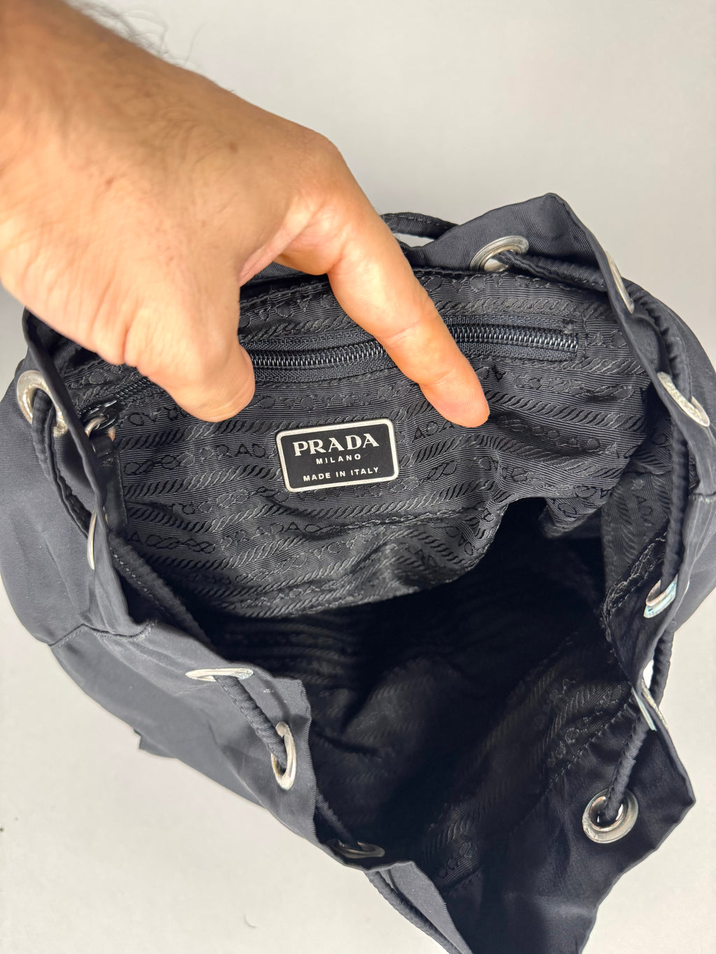 Prada Nylon Black Backpack Small