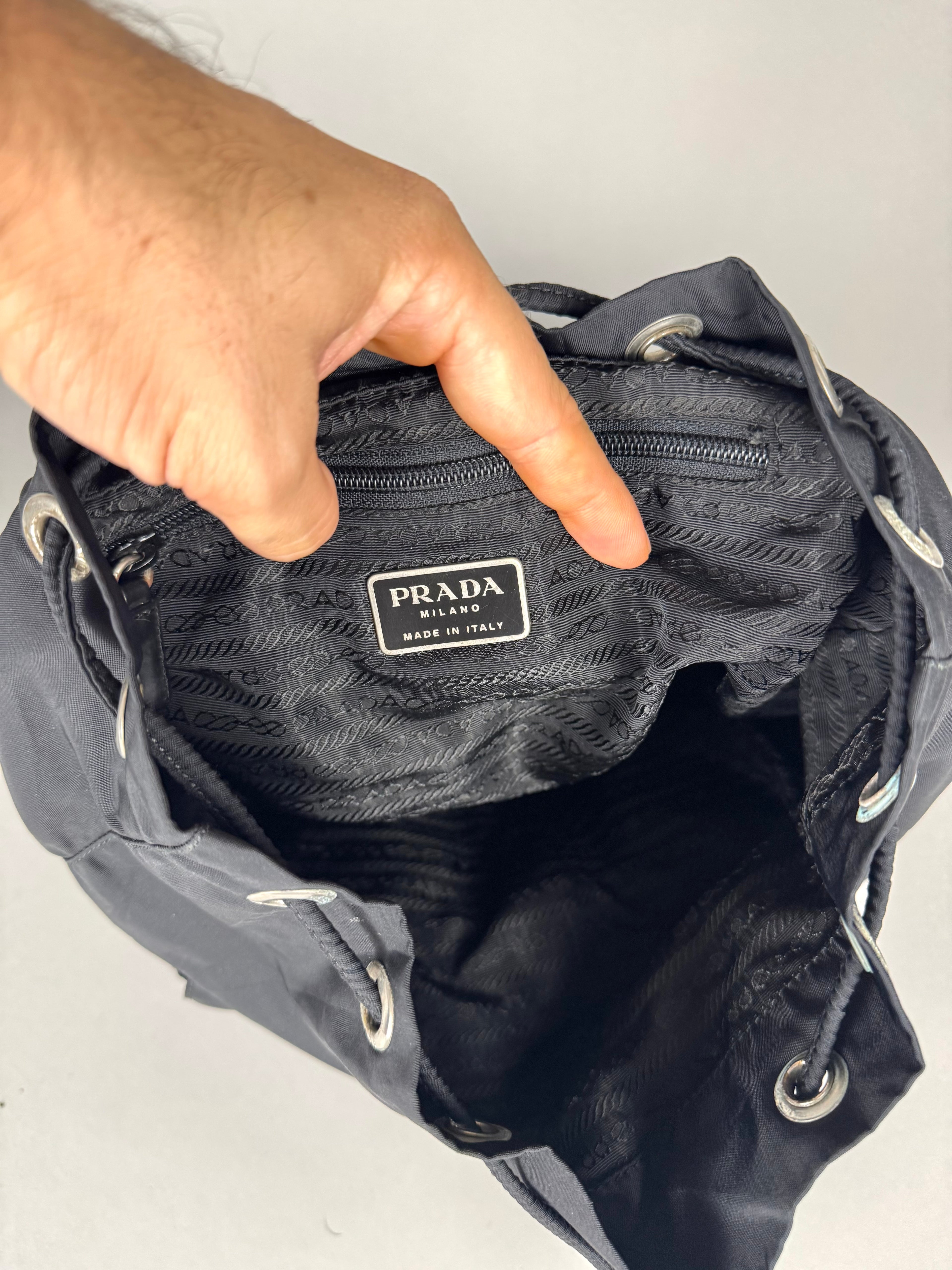 Prada Nylon Black Backpack Small