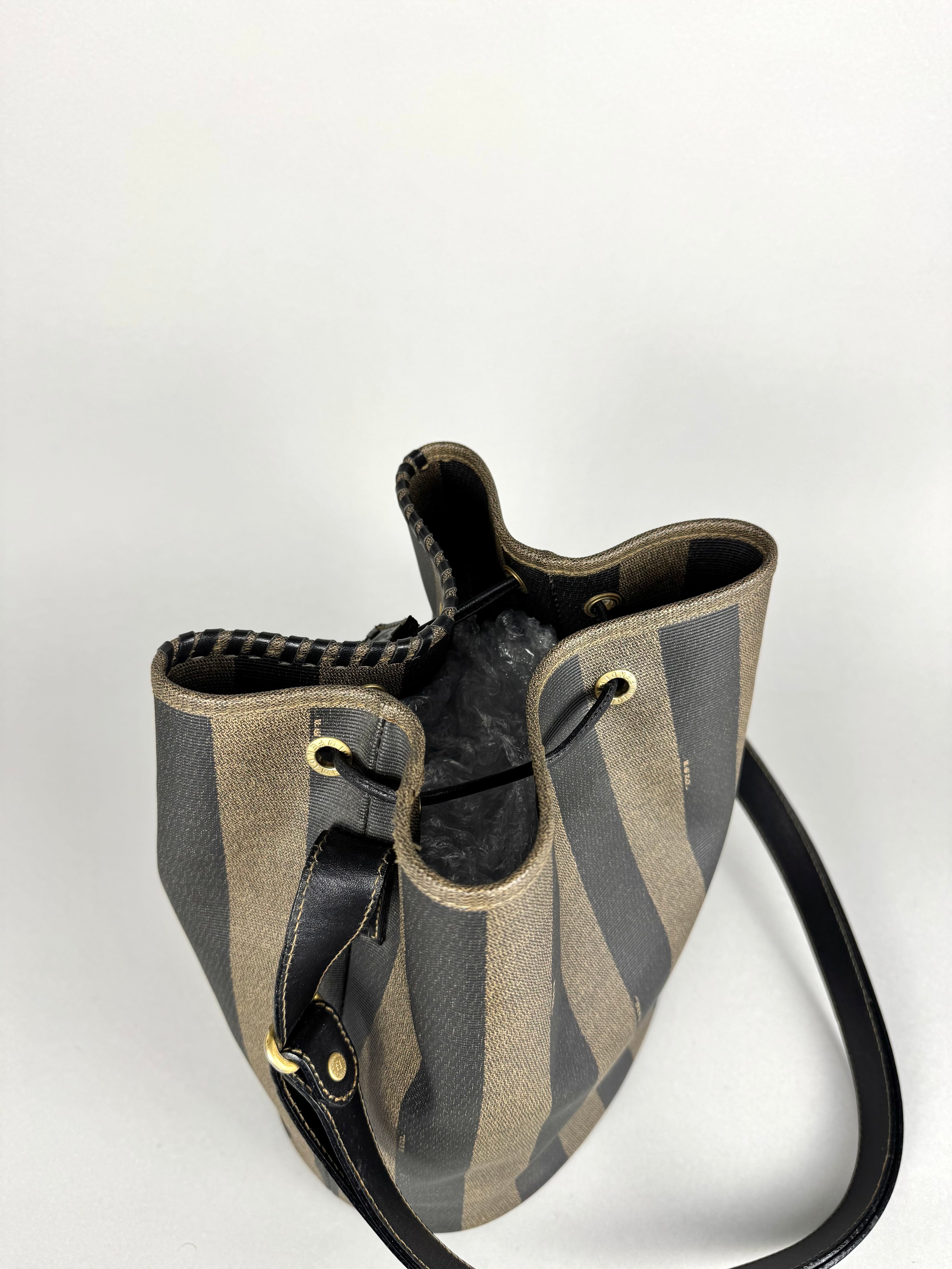 Fendi Jacquard Pequin Bucket