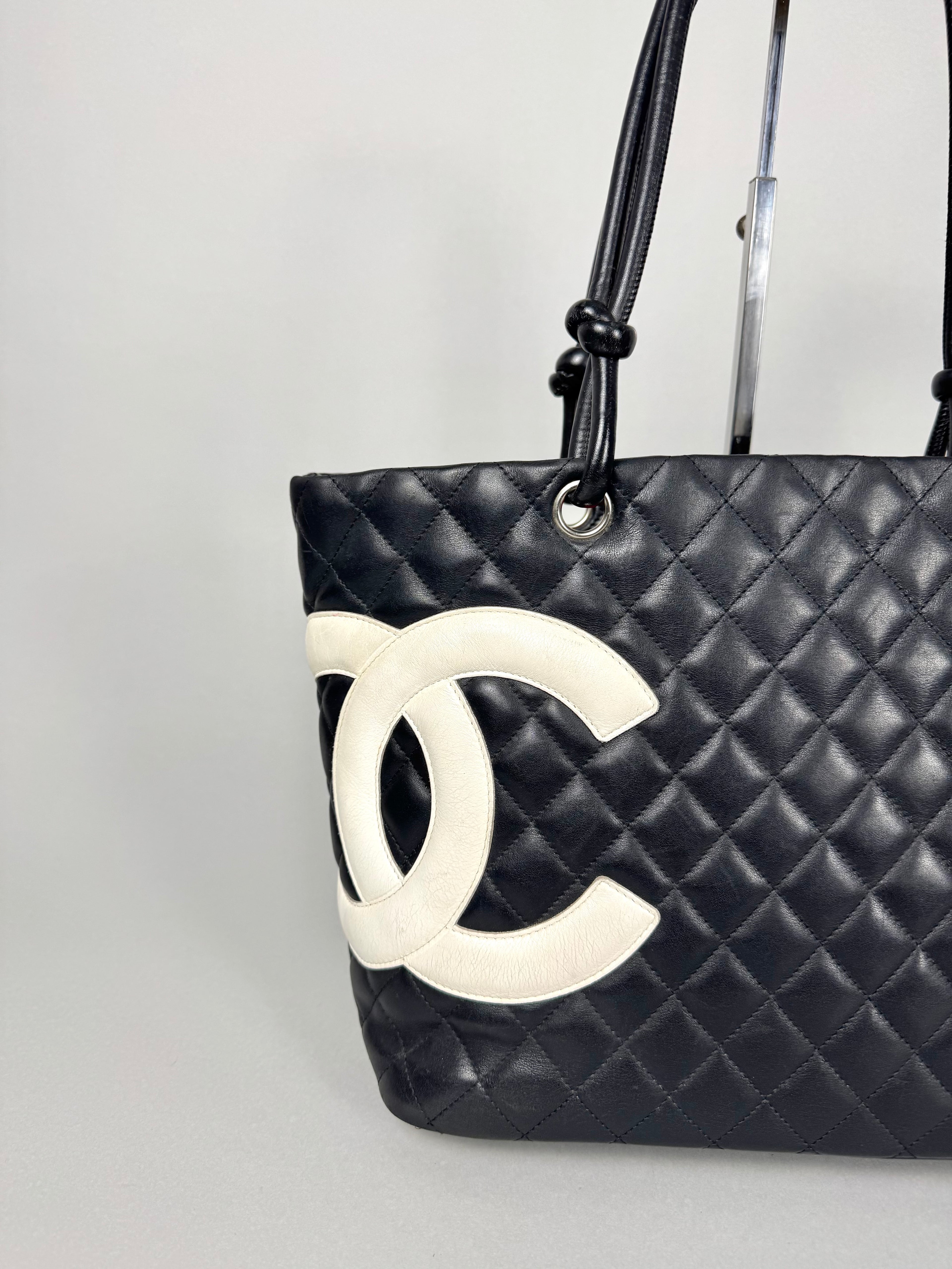 Chanel Cambon Black Leather Tote