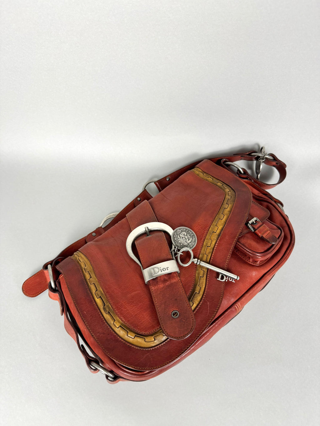 Christian Dior Gaucho Leather Red