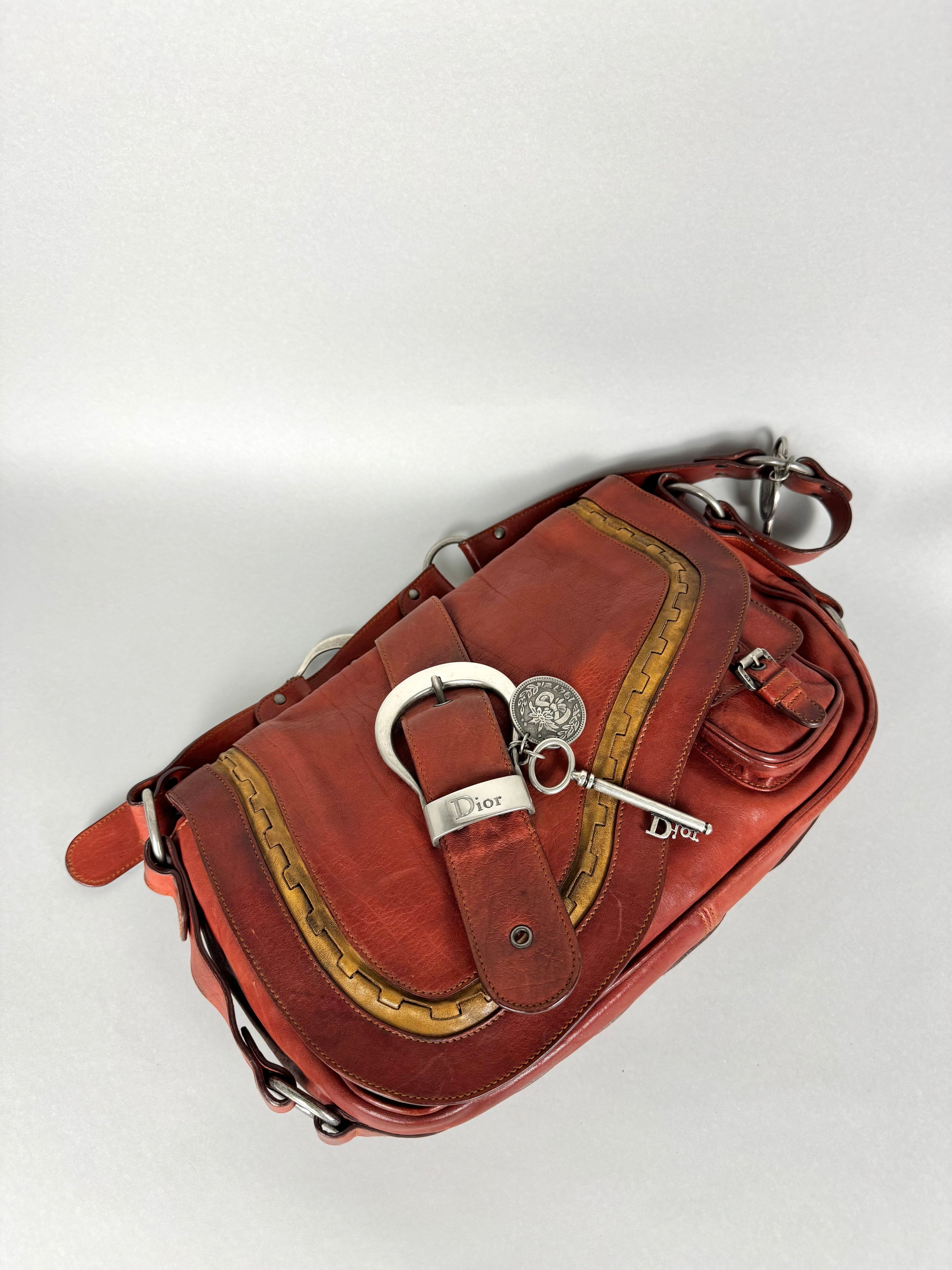 Christian Dior Gaucho Leather Red