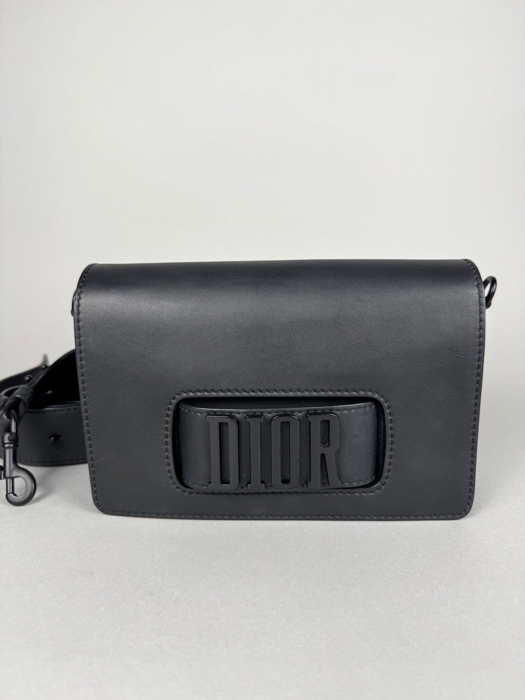 Christian Dio(r)evolution Black Ultramatte Calfskin Leather Flap Bag