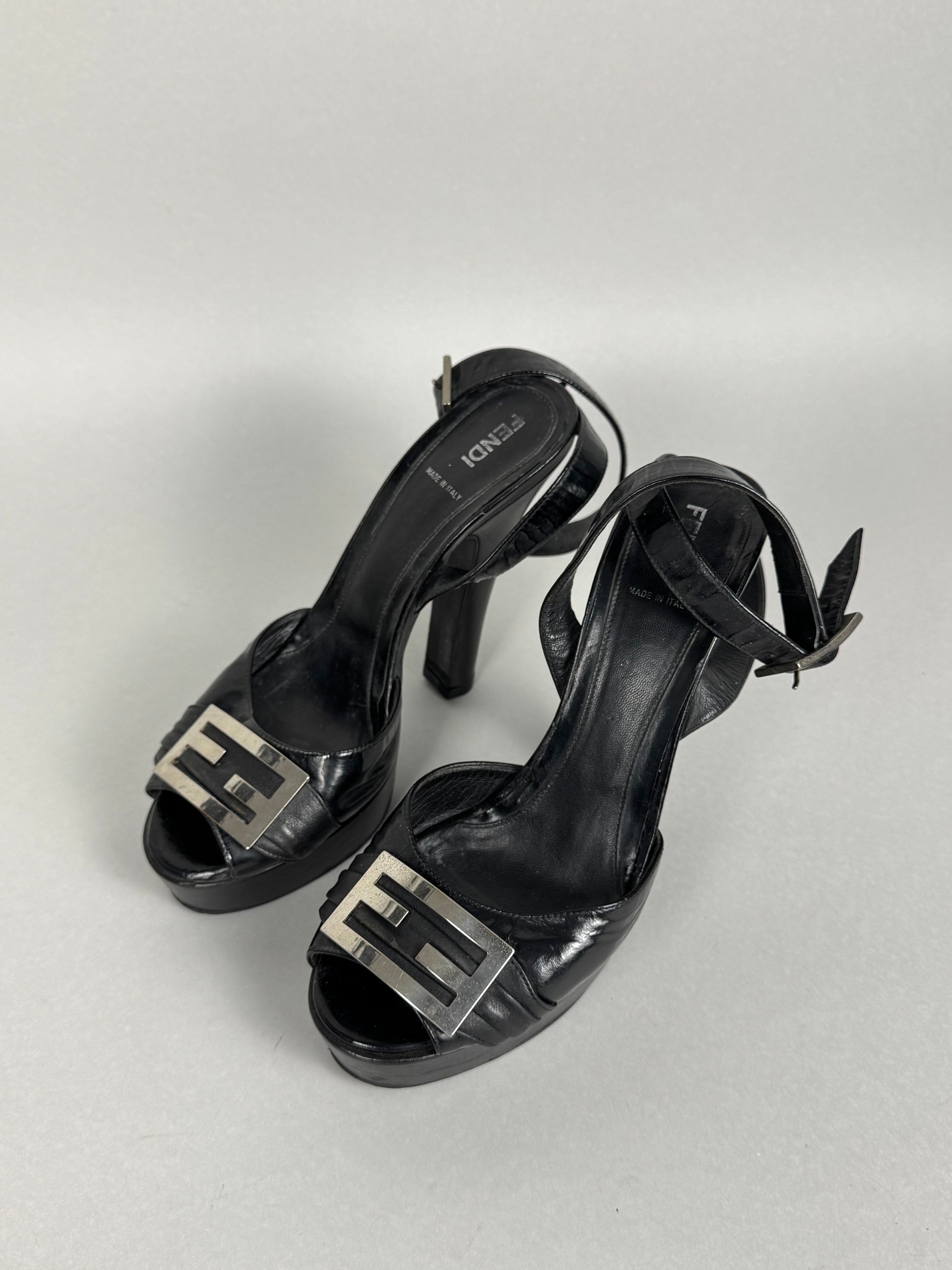 Fendi Leather Platform Heels