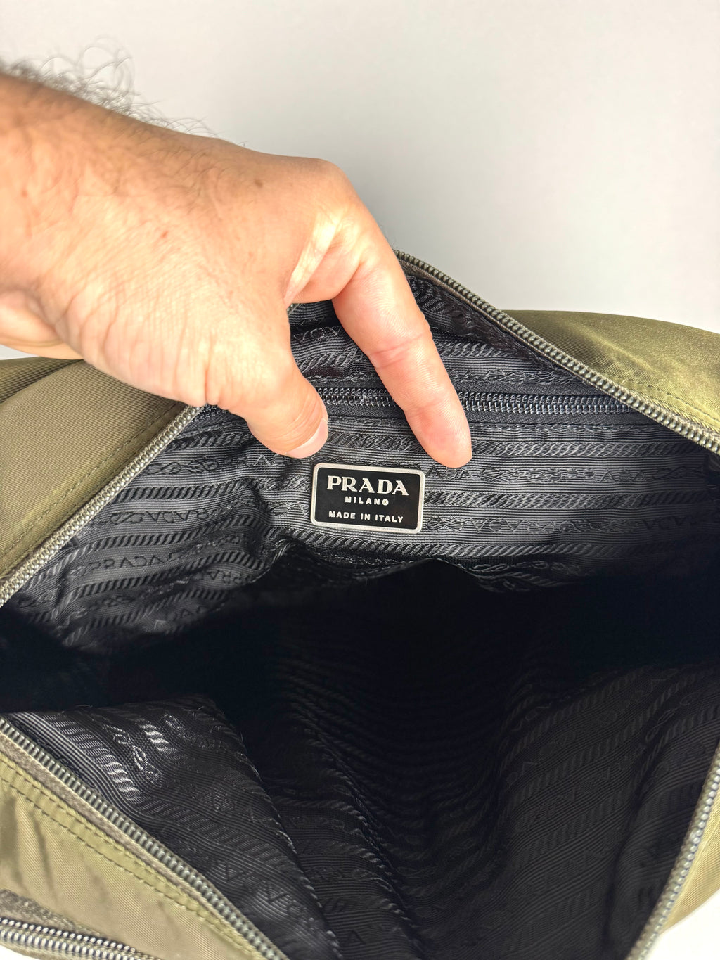Prada Nylon Green Messenger