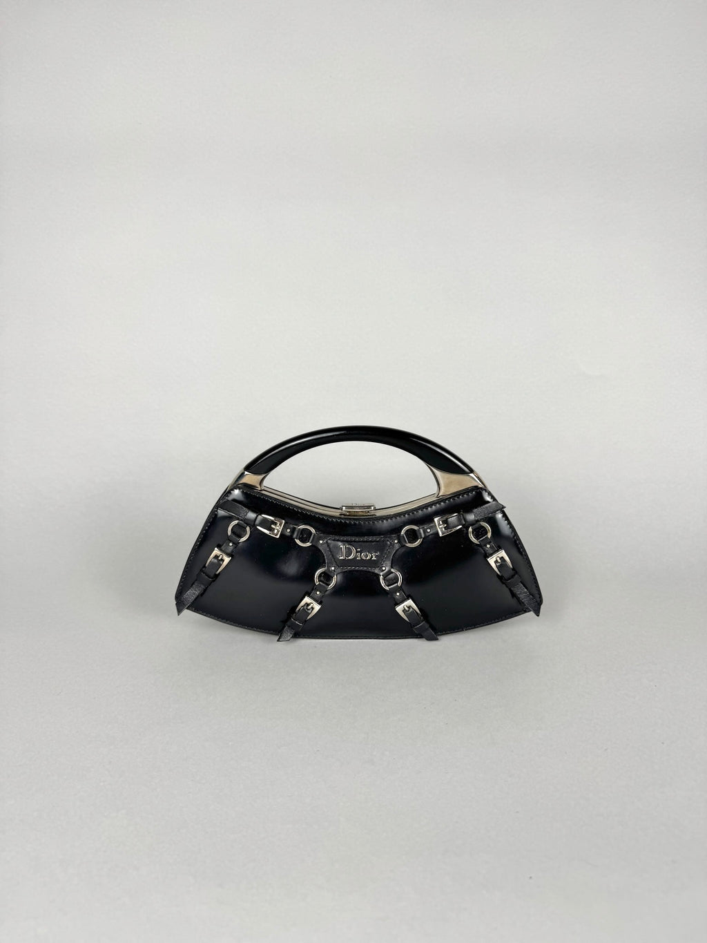 Christian Dior Bondage Black Leather