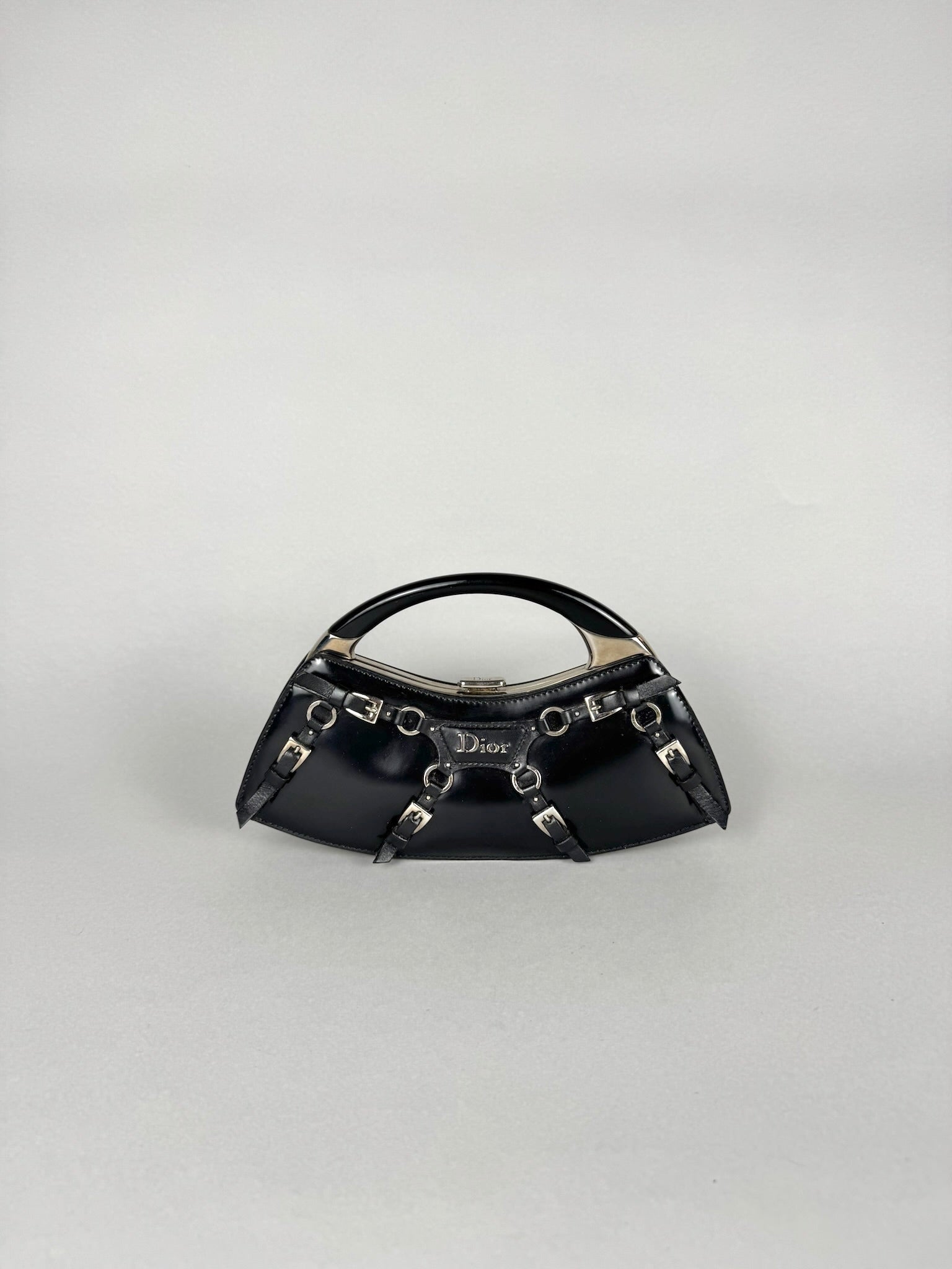 Christian Dior Bondage Black Leather