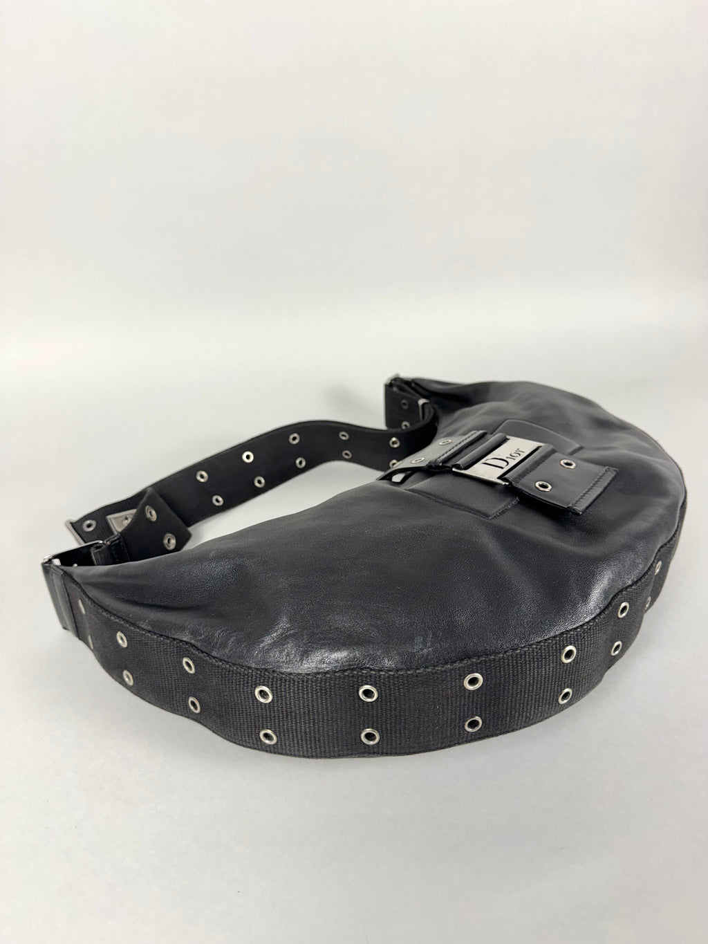 Christian Dior Street Chic Half Moon Leather Black