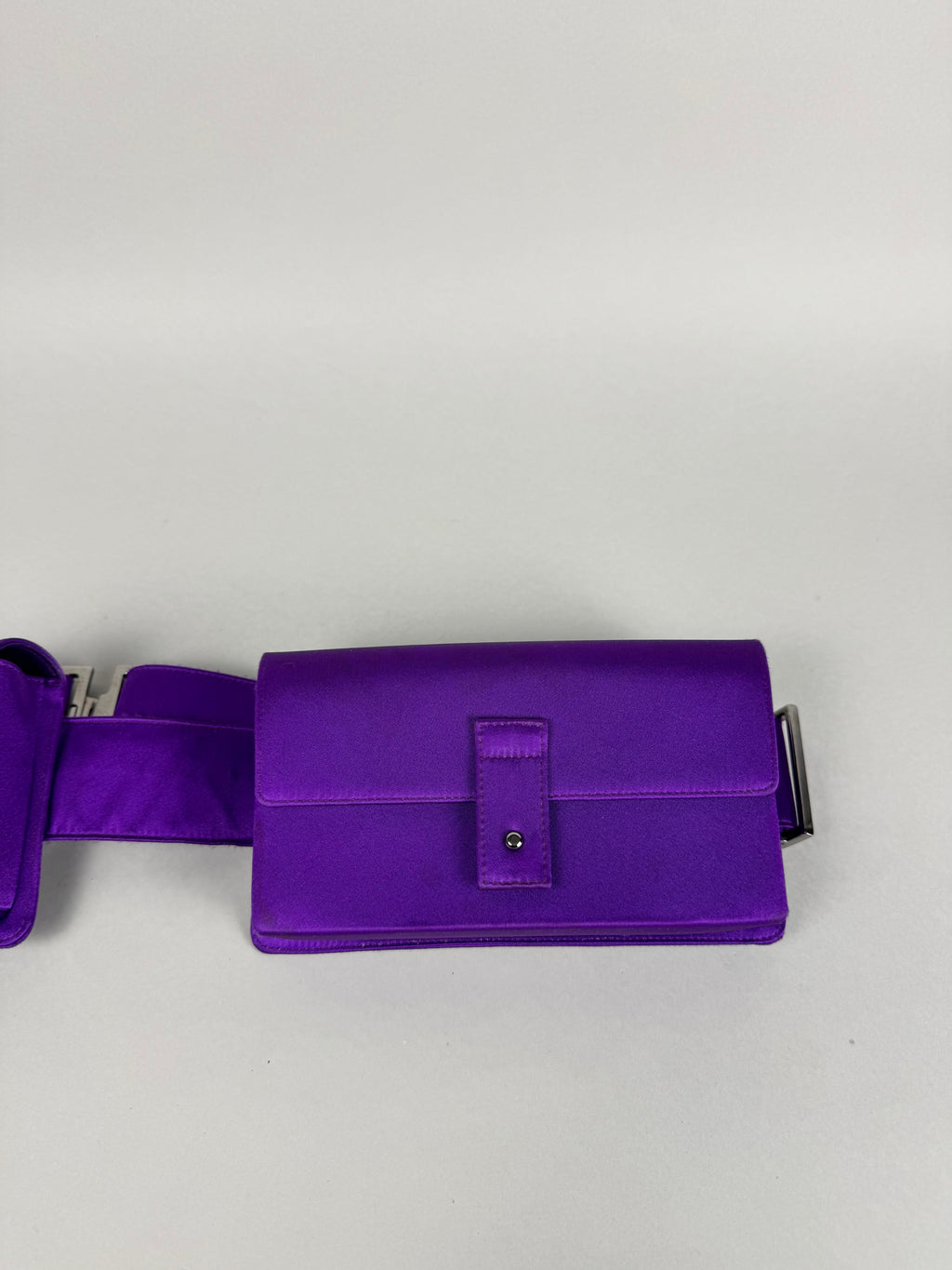 Gucci Tom Ford Runway Purple Satin Pochete Belt Sling