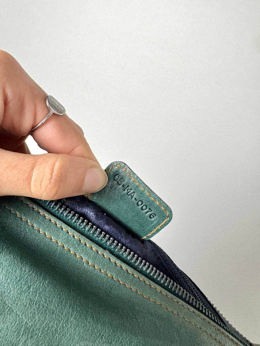 Christian Dior Gaucho Double Leather Green