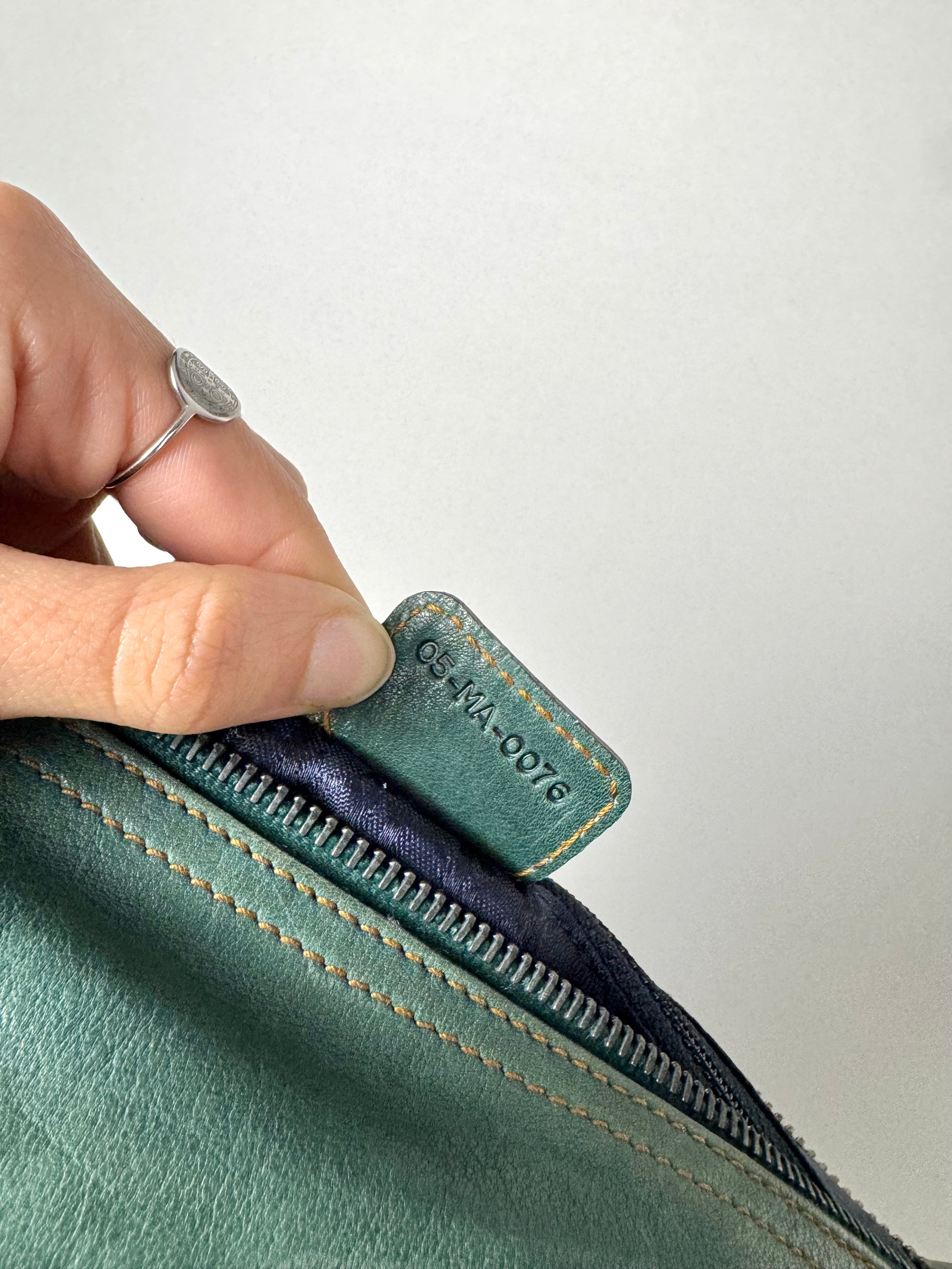 Christian Dior Gaucho Double Leather Green