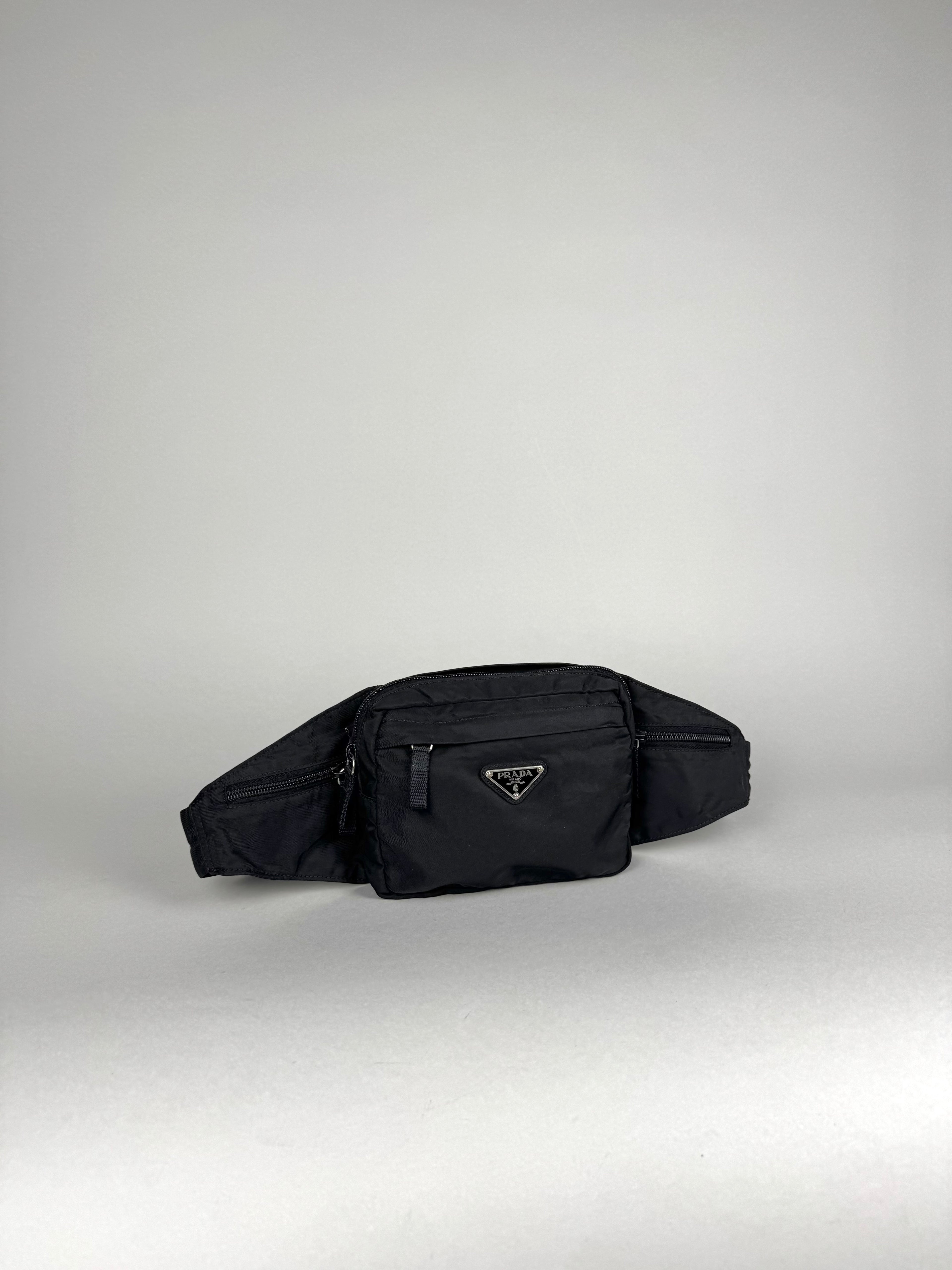 Prada Montagna Nylon Black Belt Pochete