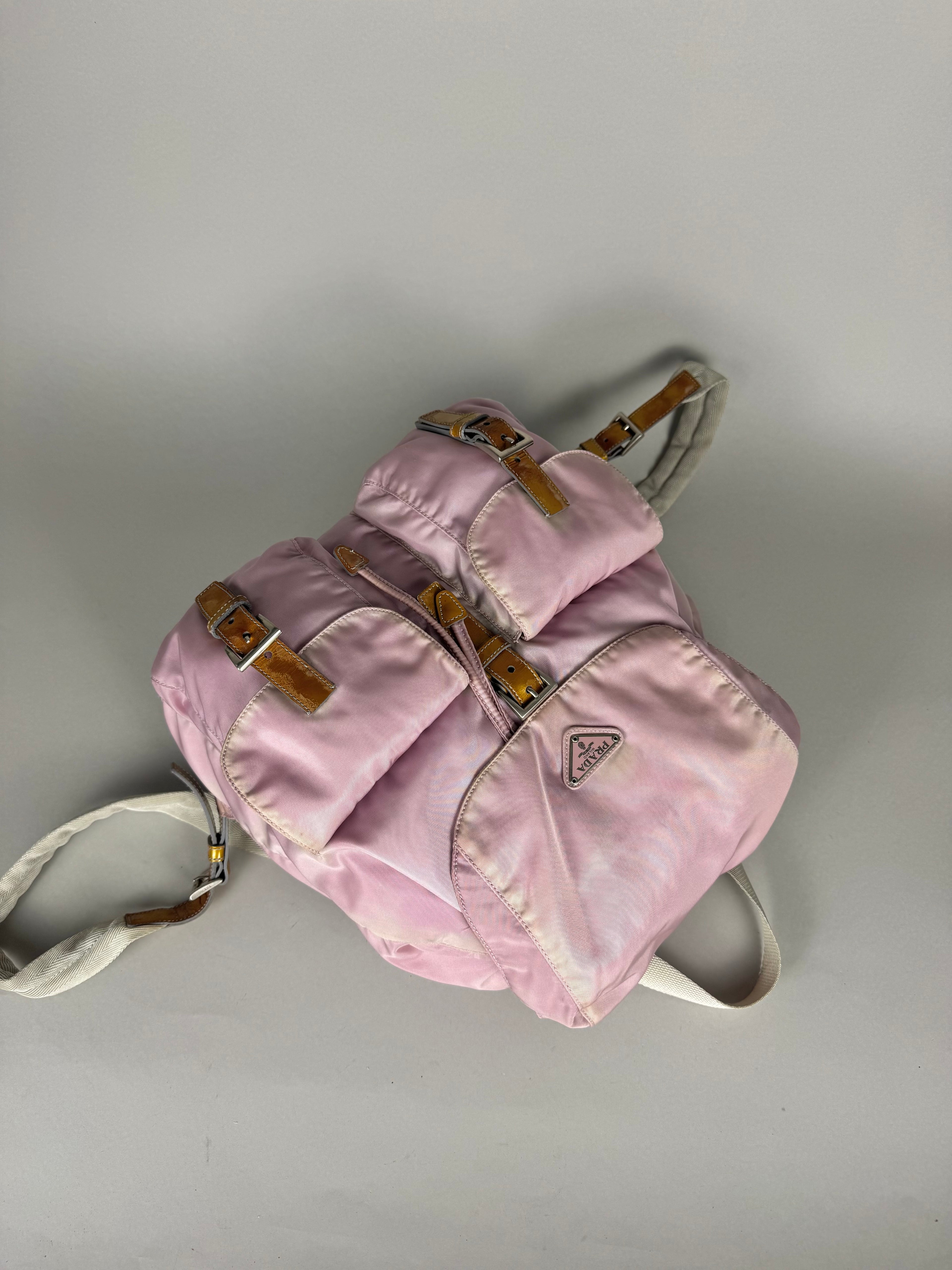 Prada Nylon Baby Pink Backpack Medium