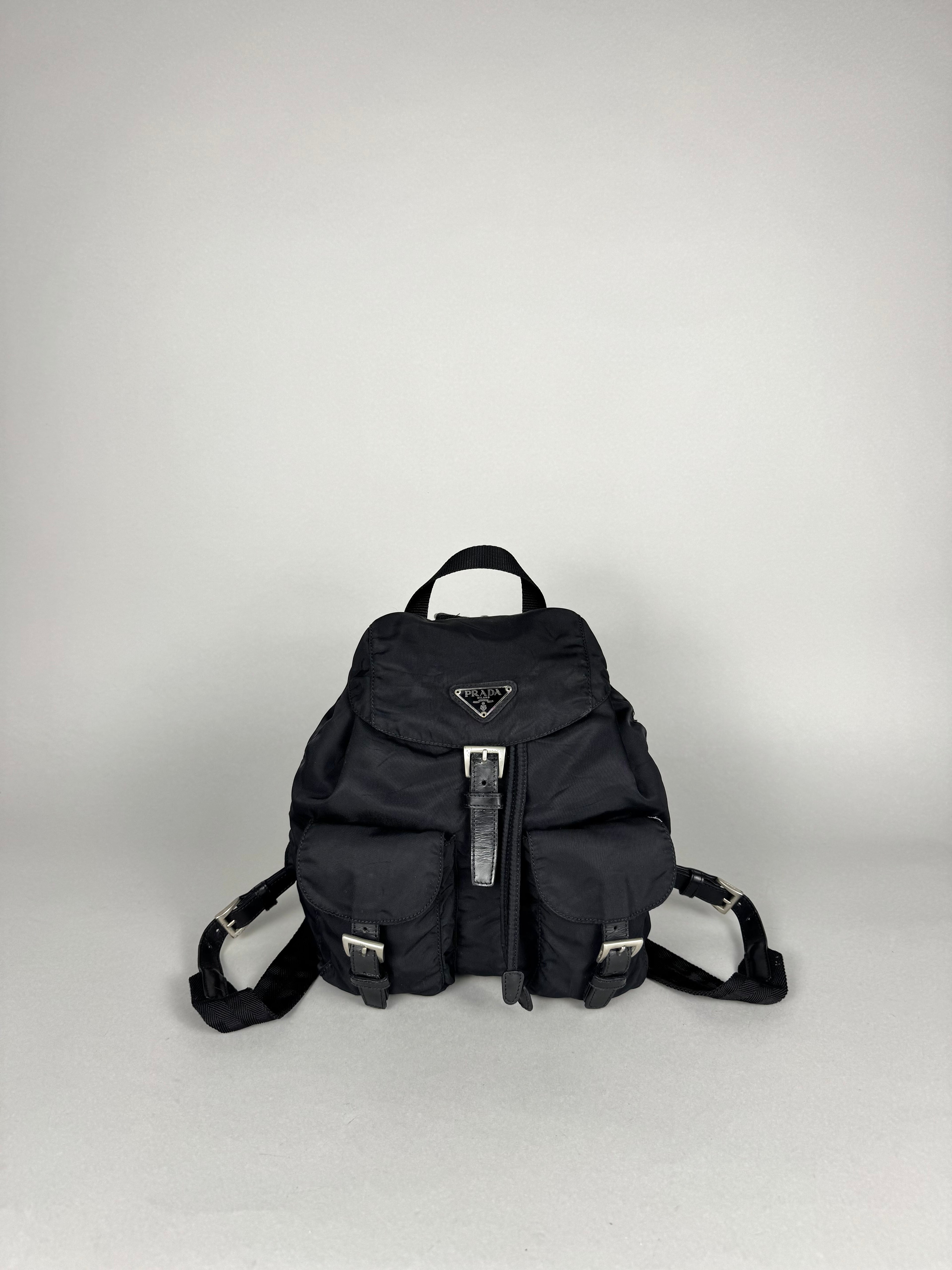 Prada Nylon Black Backpack Small