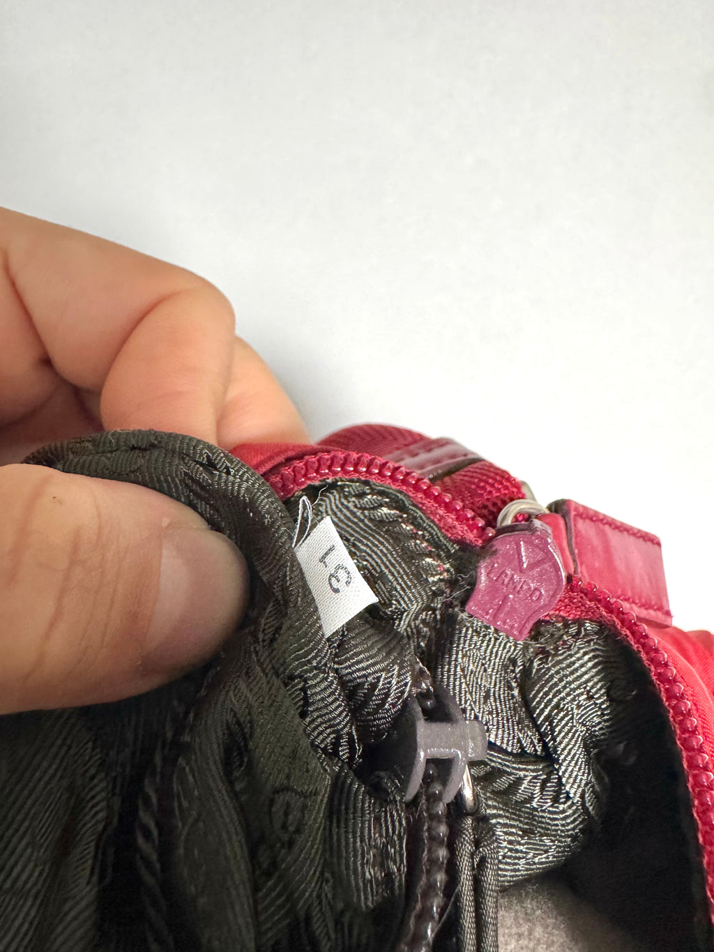 Prada Red Nylon Pochette