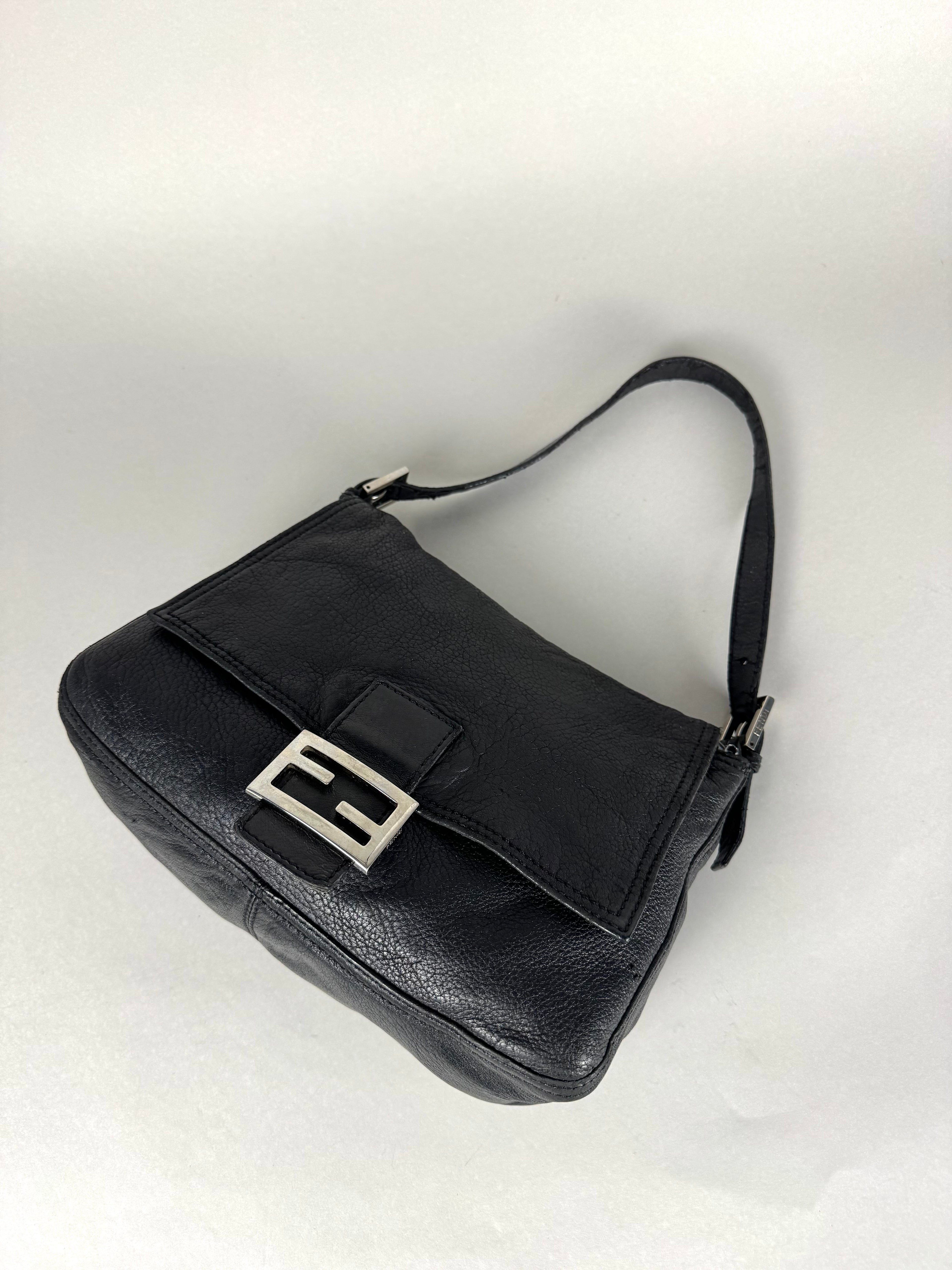 Fendi Mama Baguette Black Leather