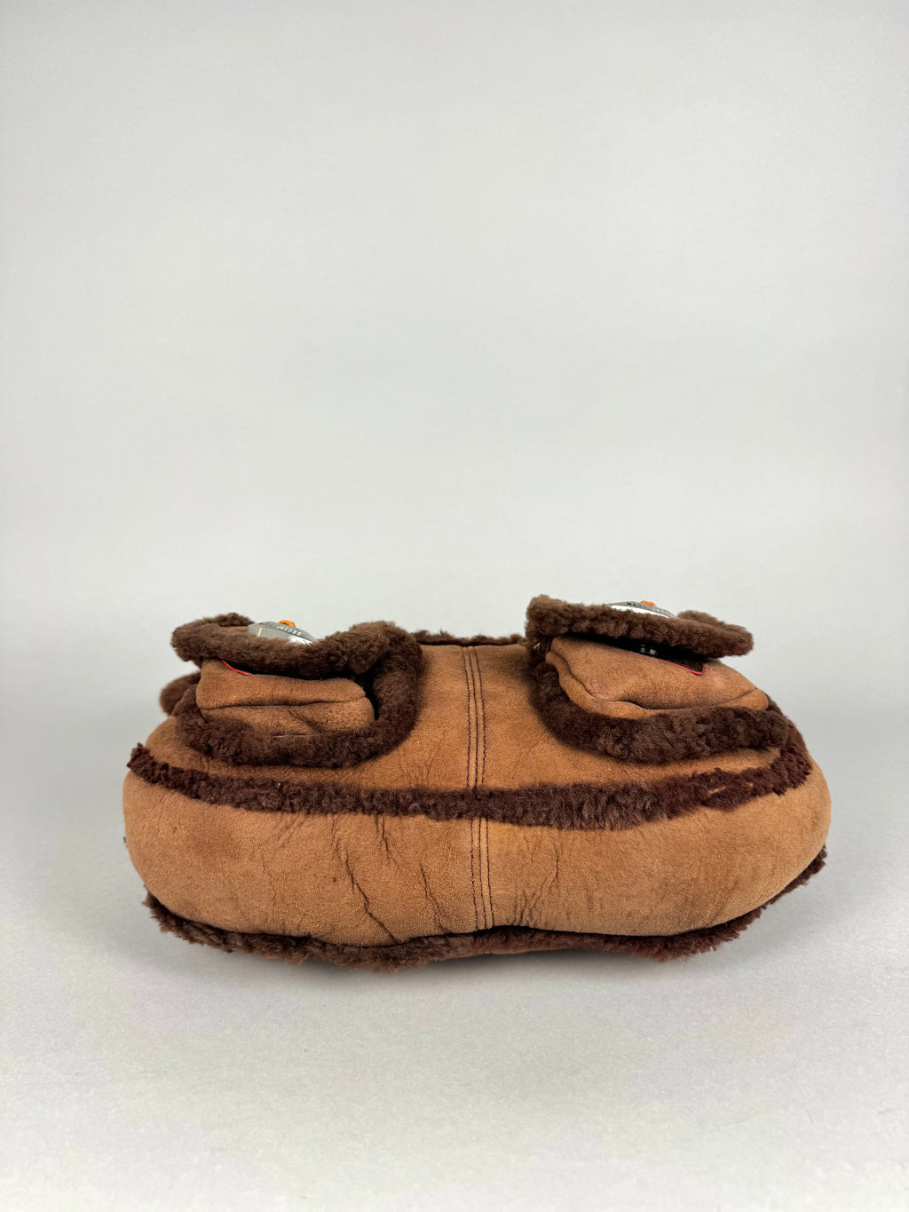 Marc Jacobs Brown Shearling Suede Pocket Shoulder