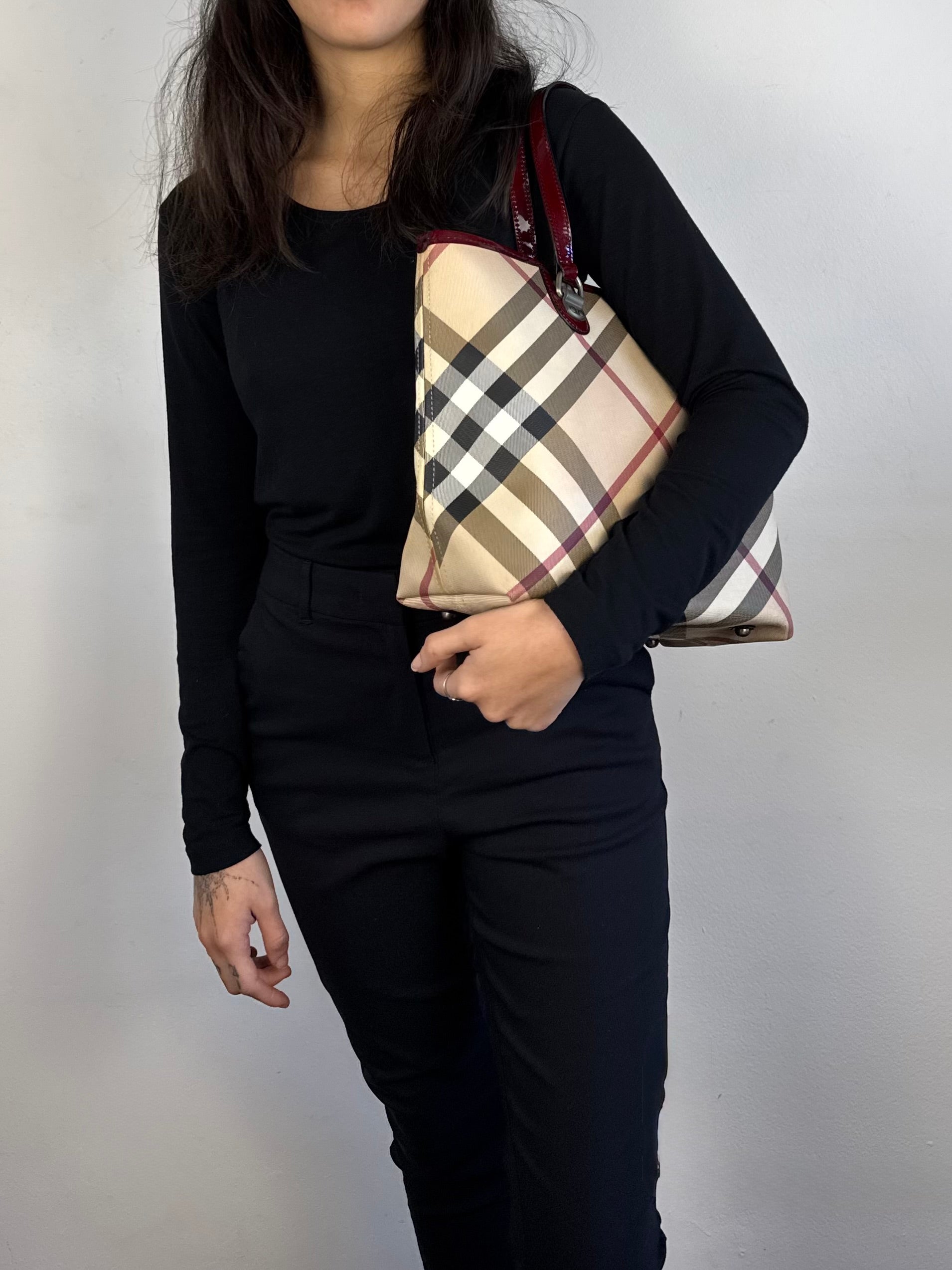 Burberry Nickie Supernova Check Burgundy