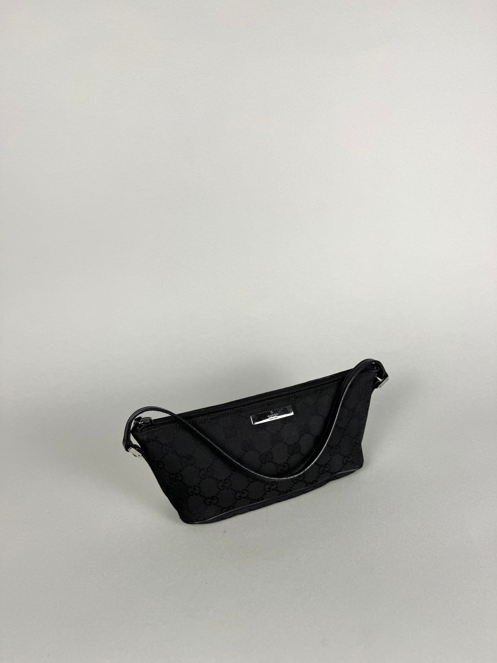Gucci Boat Monogram Black Pochette