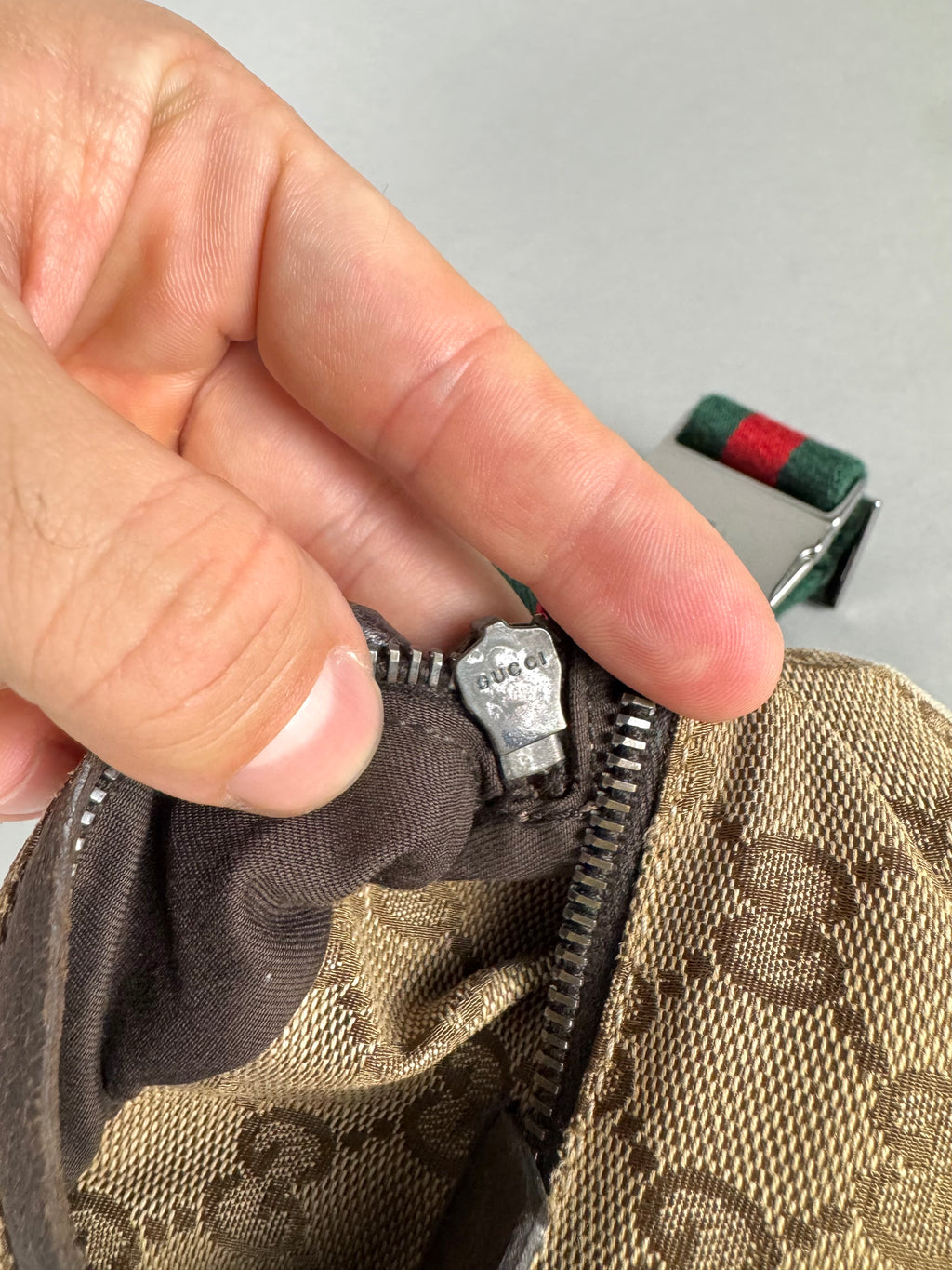 Gucci Monogram Double Pocket Belt