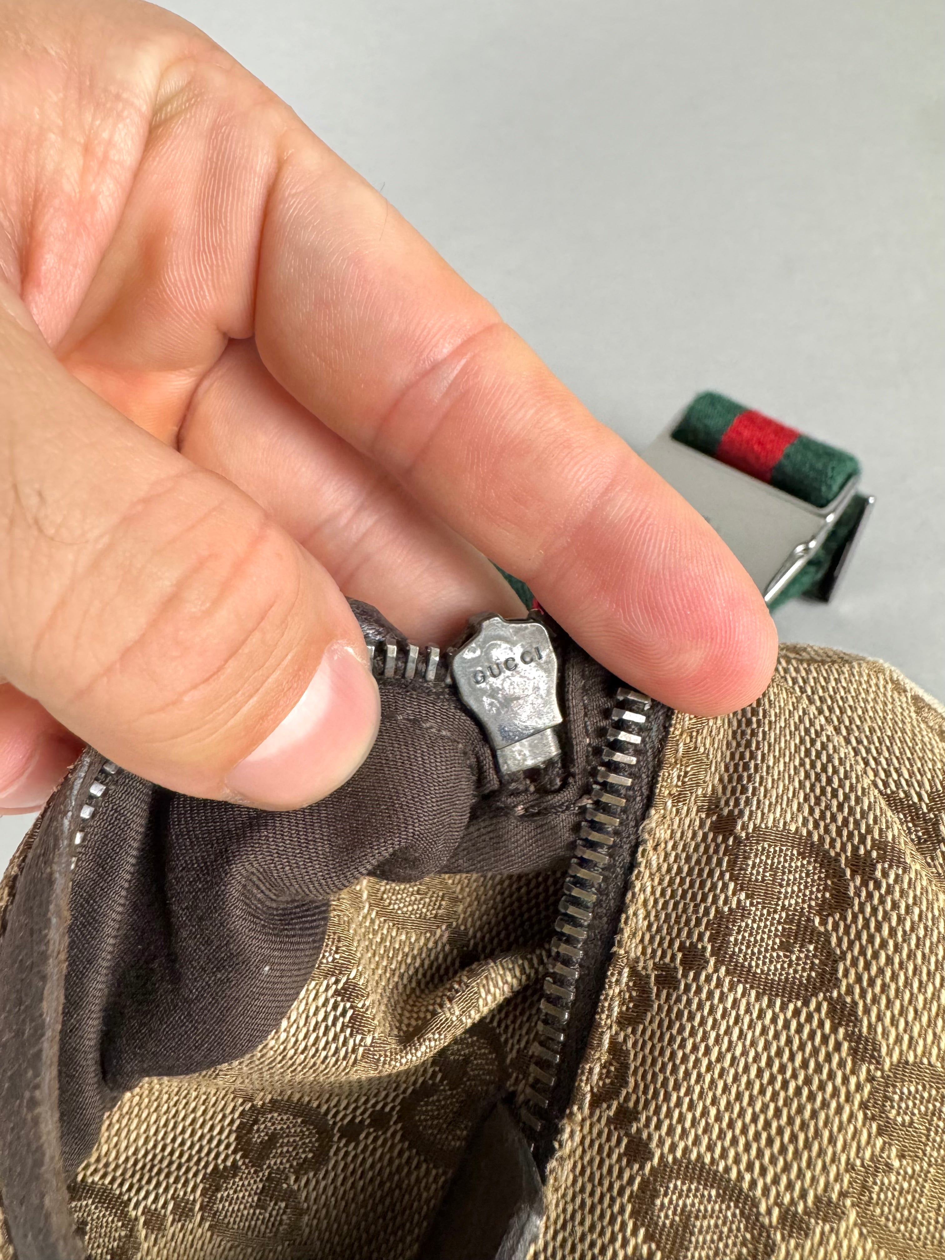 Gucci Monogram Double Pocket Belt