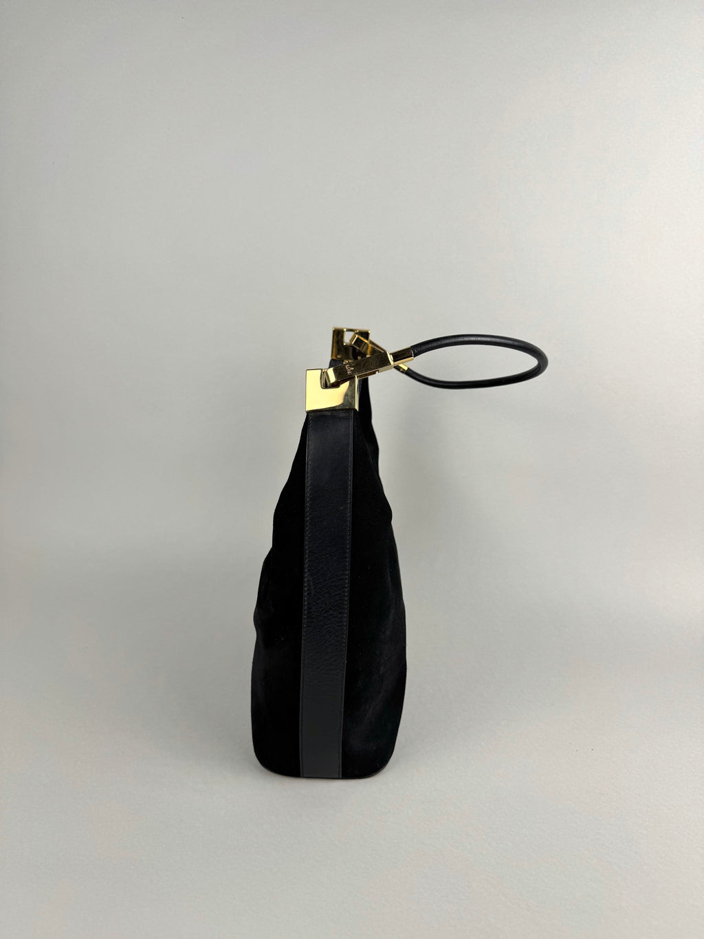 Gucci Black Suede Leather Shoulder