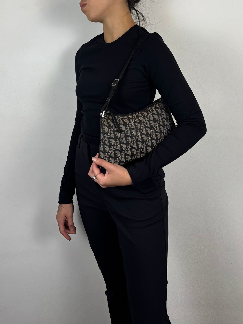 Christian Dior Monogram Pochette Black
