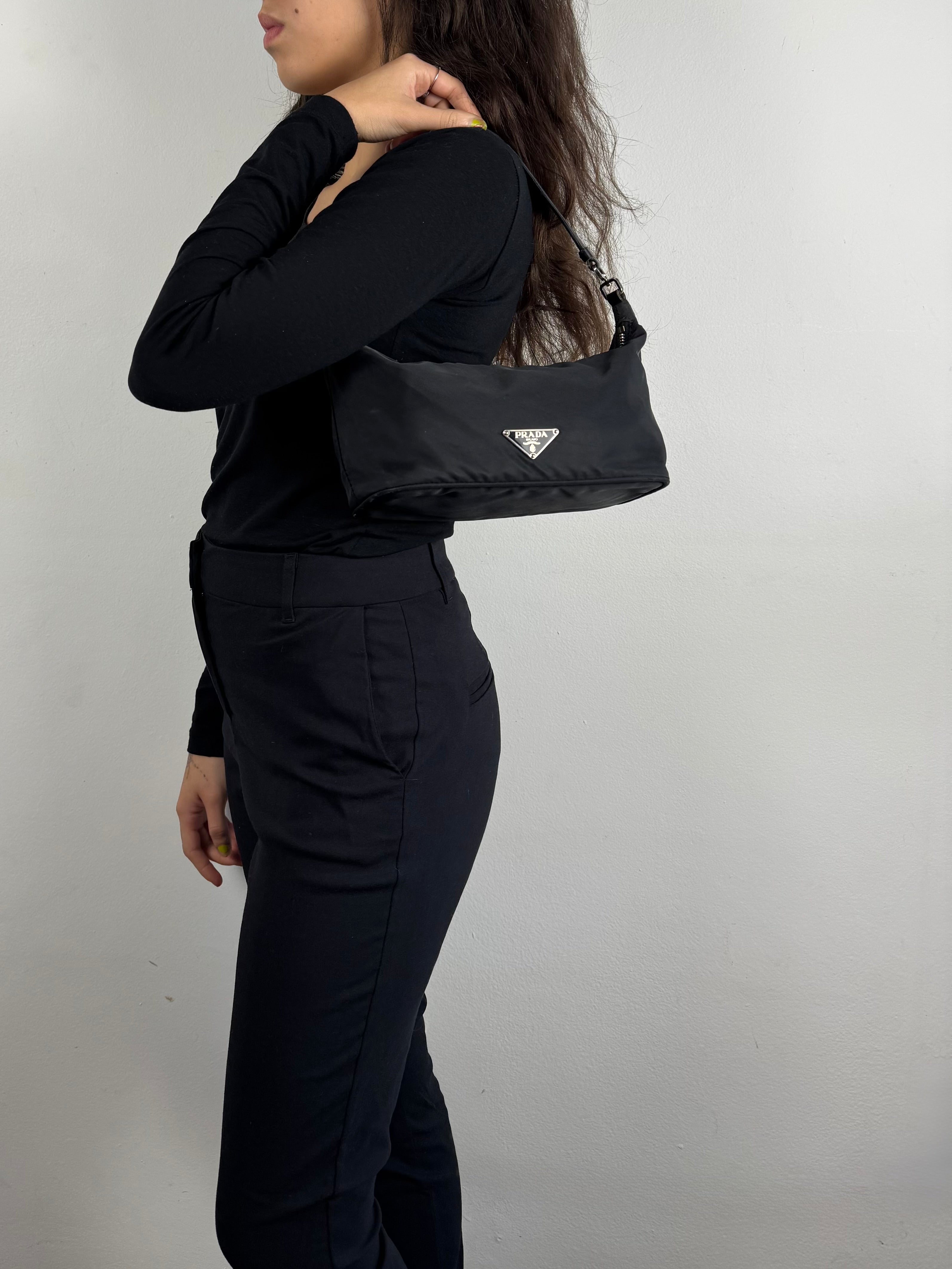 Prada Vintage Hobo Nylon Shoulder Bag