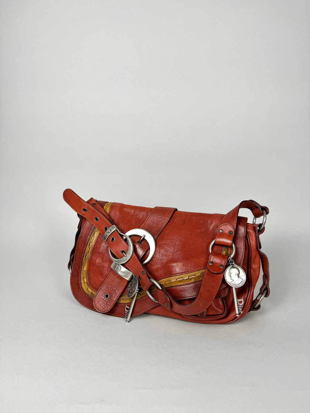 Christian Dior Gaucho Leather Red