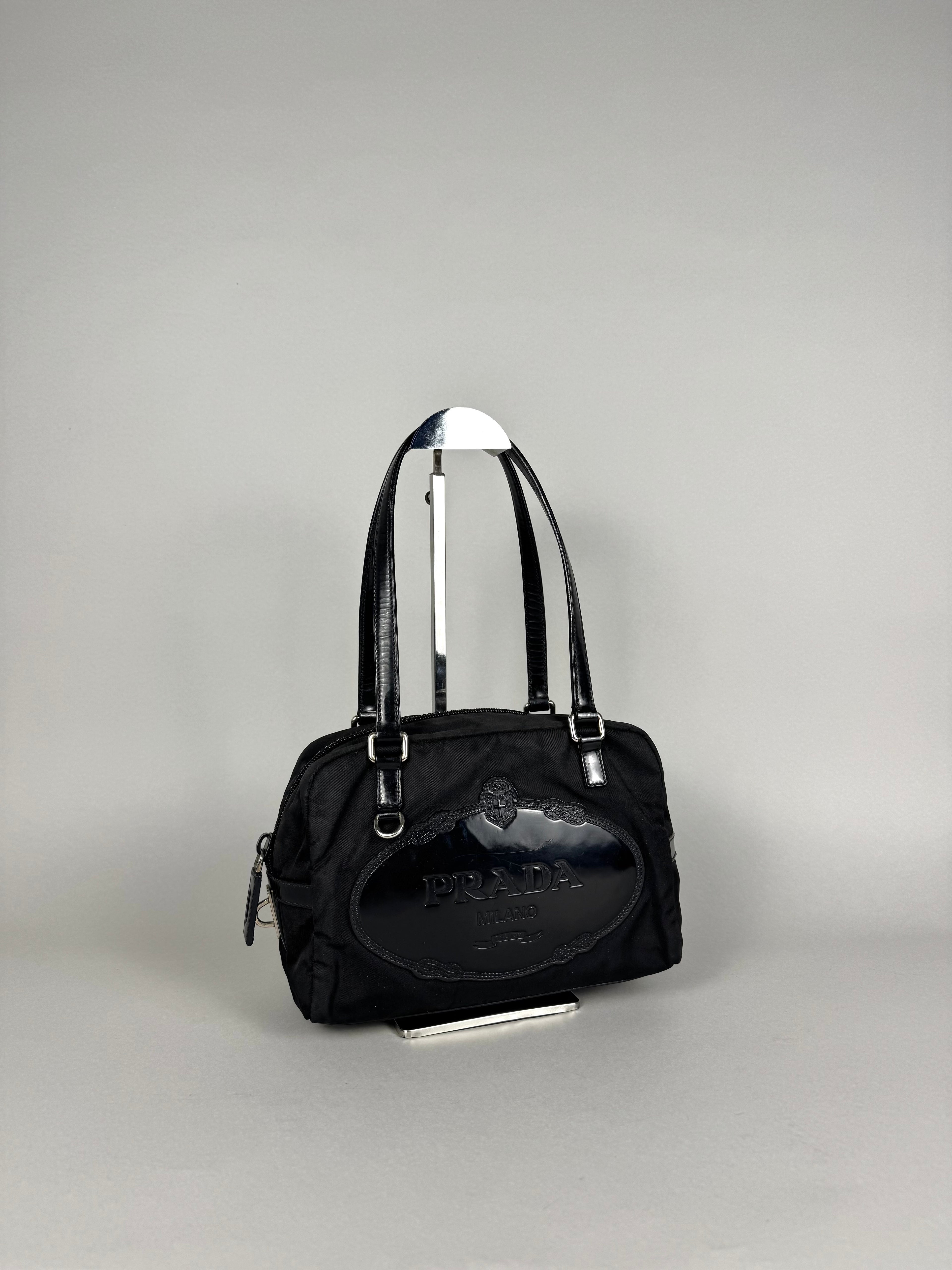 Prada Tessuto Black Nylon Shoulder
