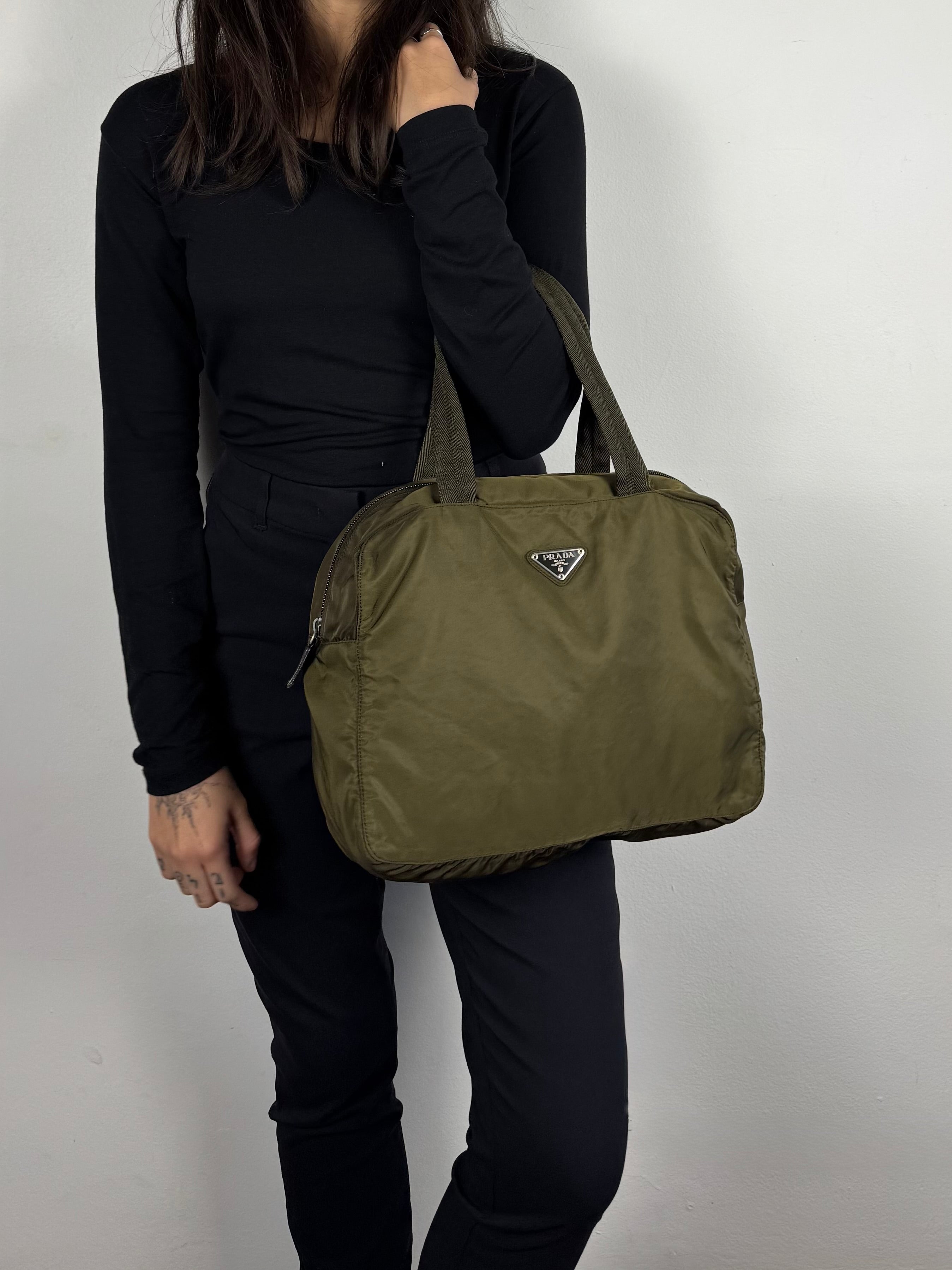 Prada Nylon Green Shoulder